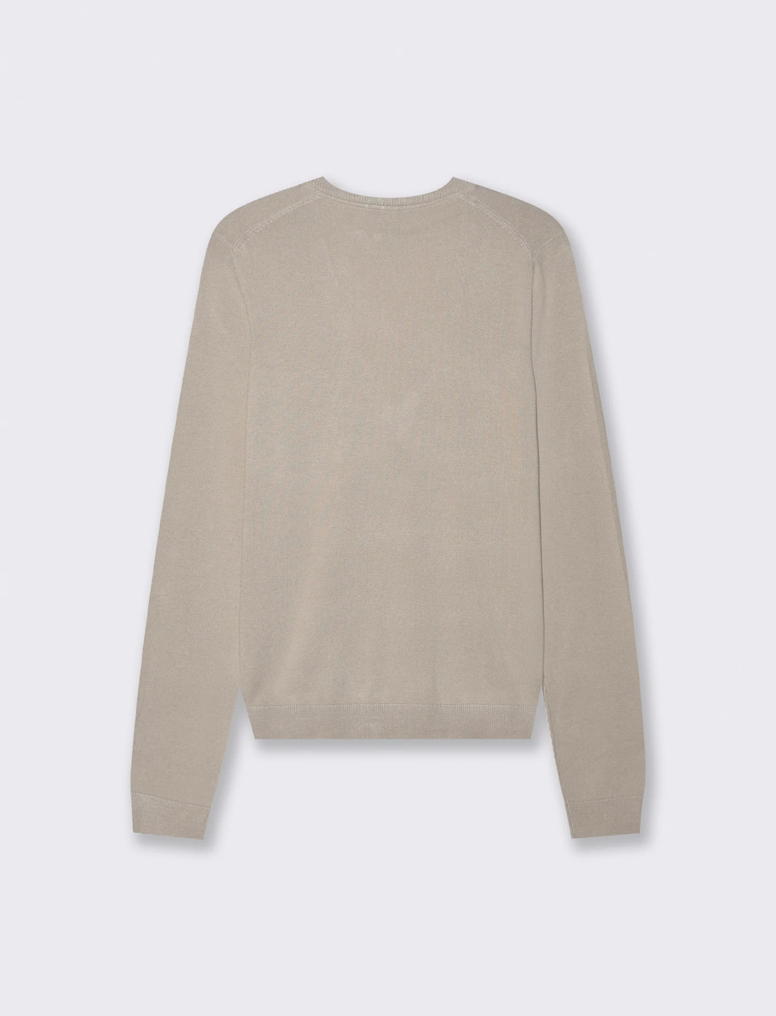 Maglia Manica Lunga Scollo a V - Beige grano - Image 2