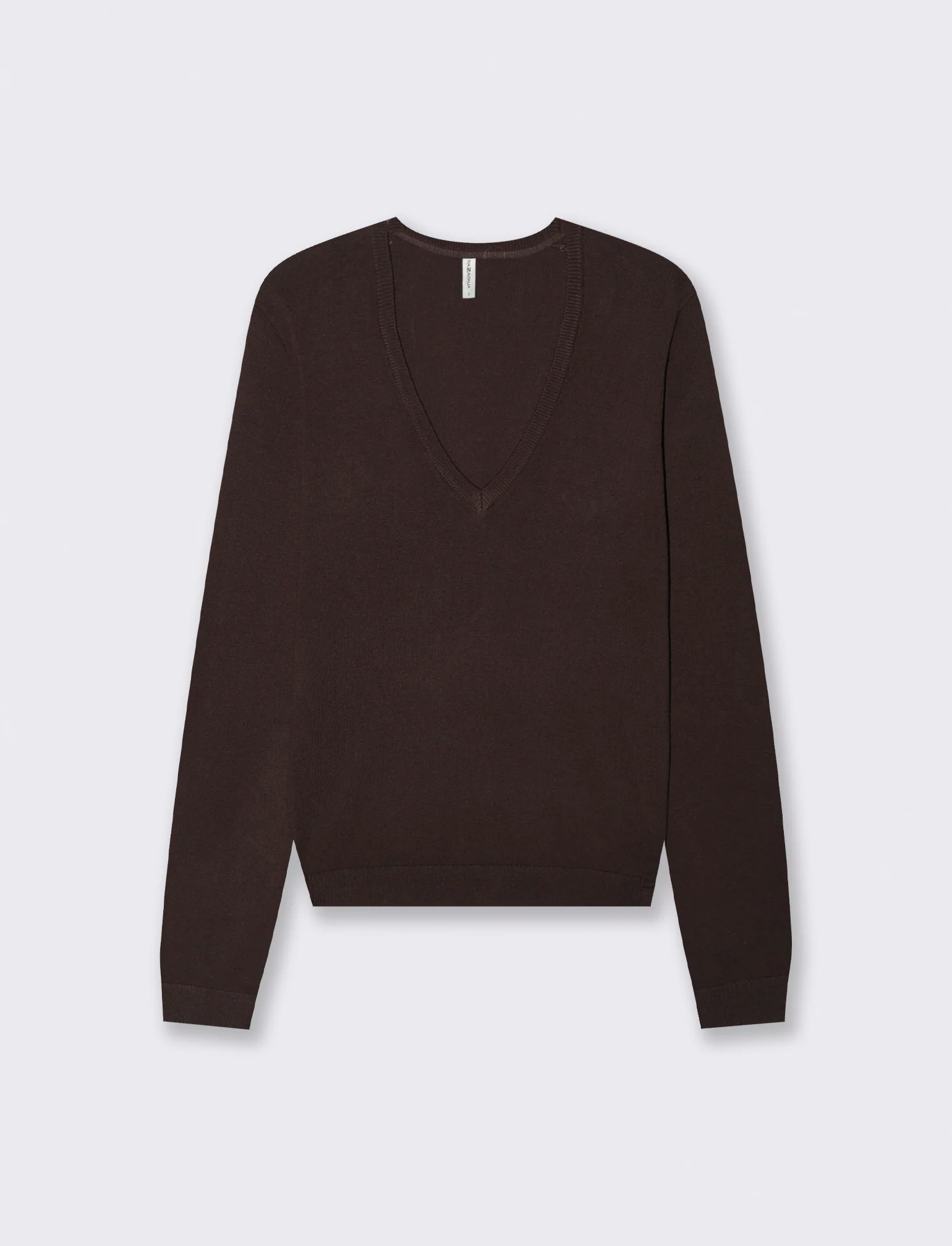Maglia Manica Lunga Scollo a V - Moro