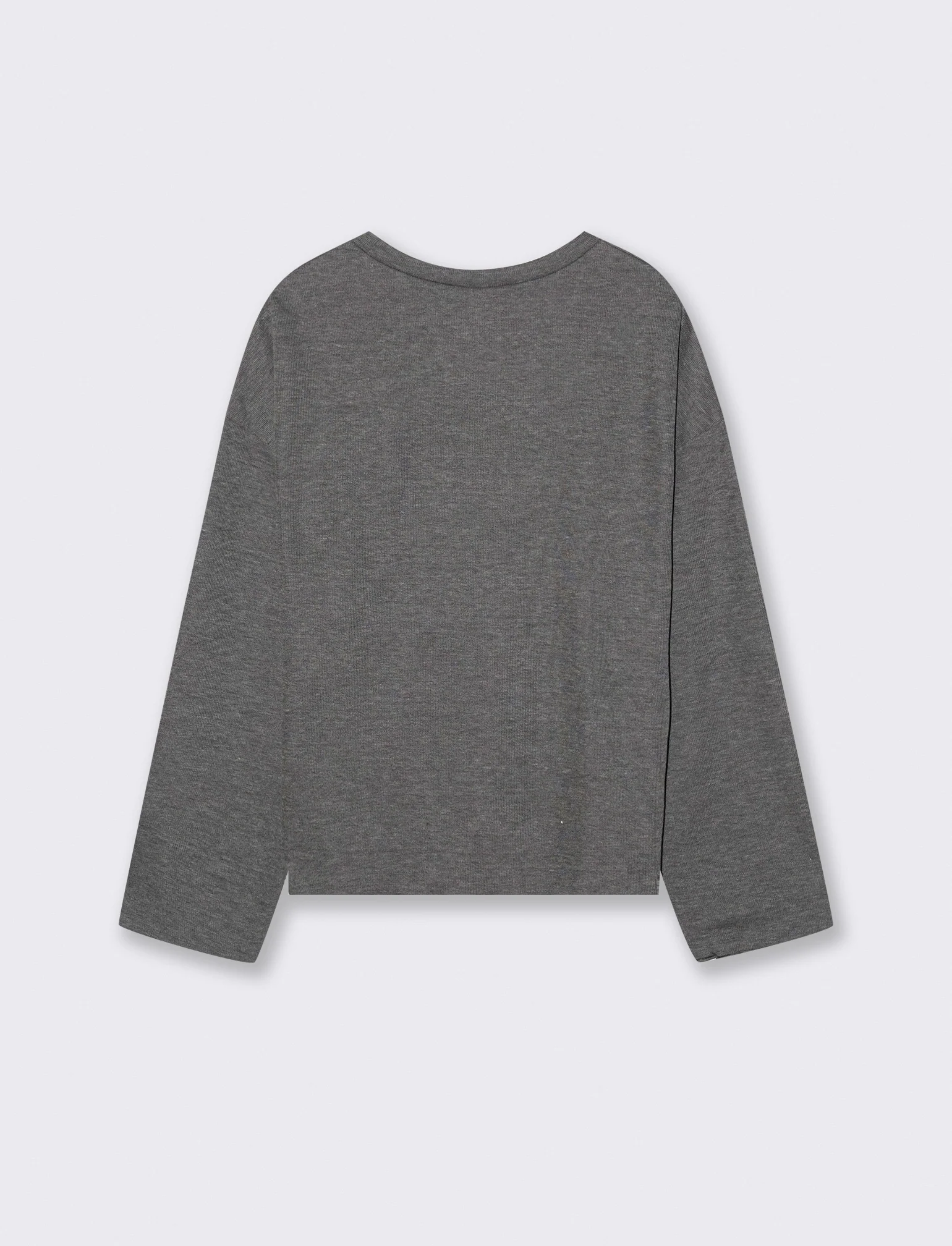 MAGLIA MEZZO COLLO - Grigio melange - Image 2