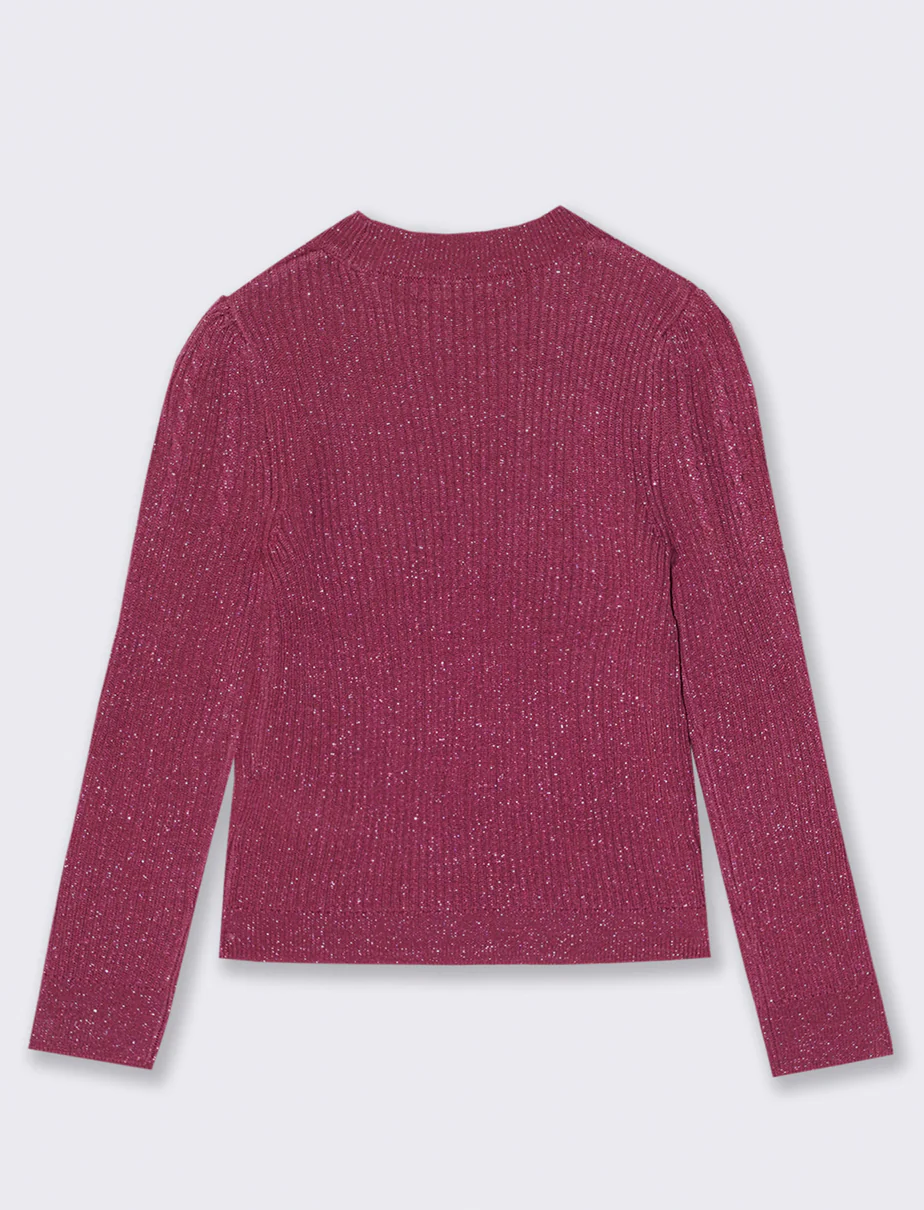 Maglia mezzo collo - Viola malva - Image 2