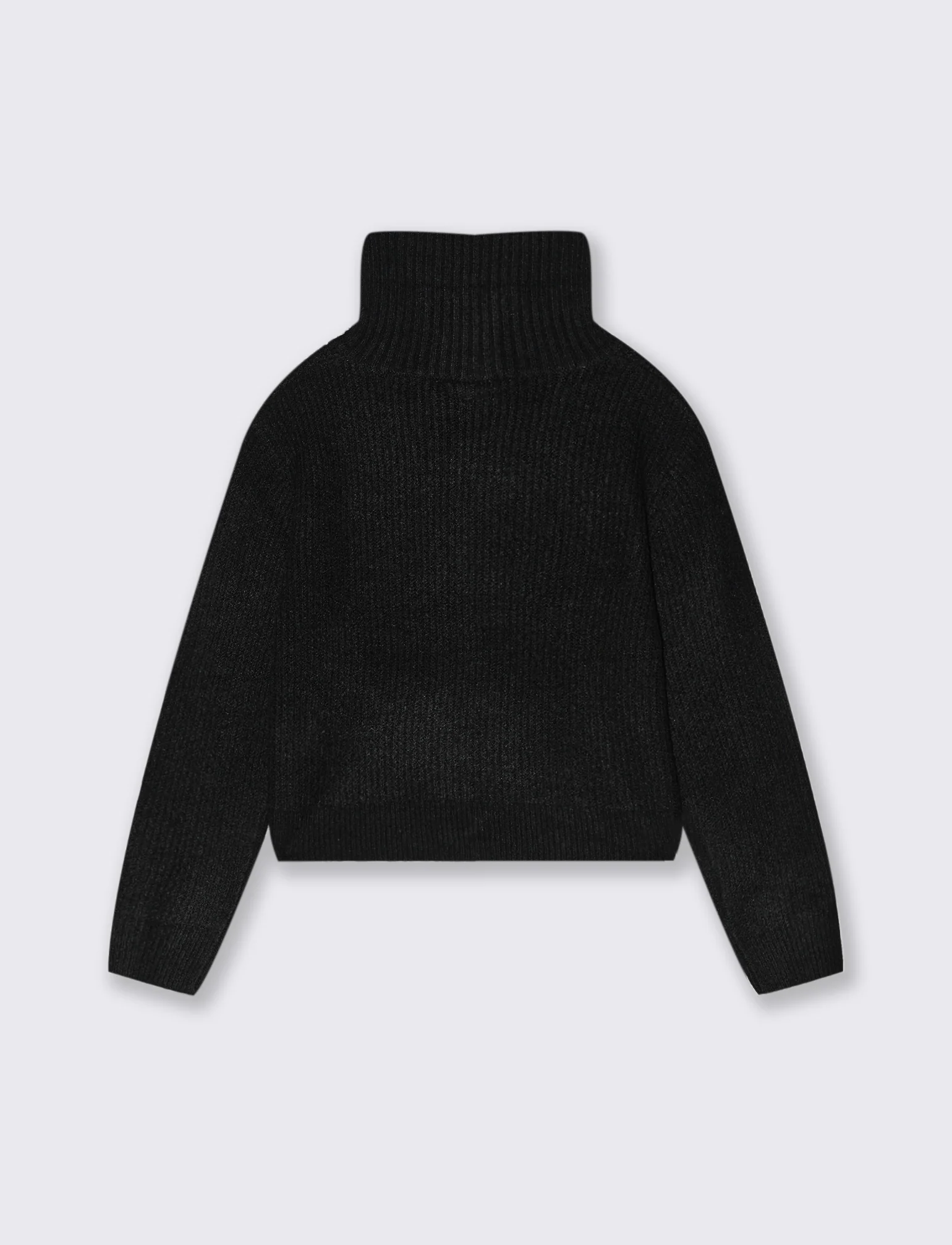 Maglia modello cardigan con zip. - Nero - Image 2