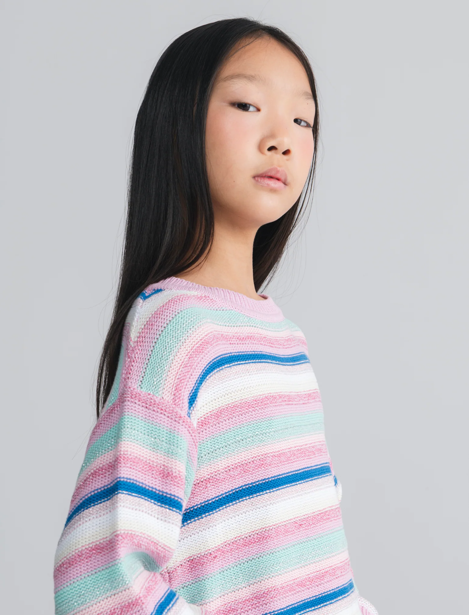 Maglia multicolor in cotone per bambina - Multicolore