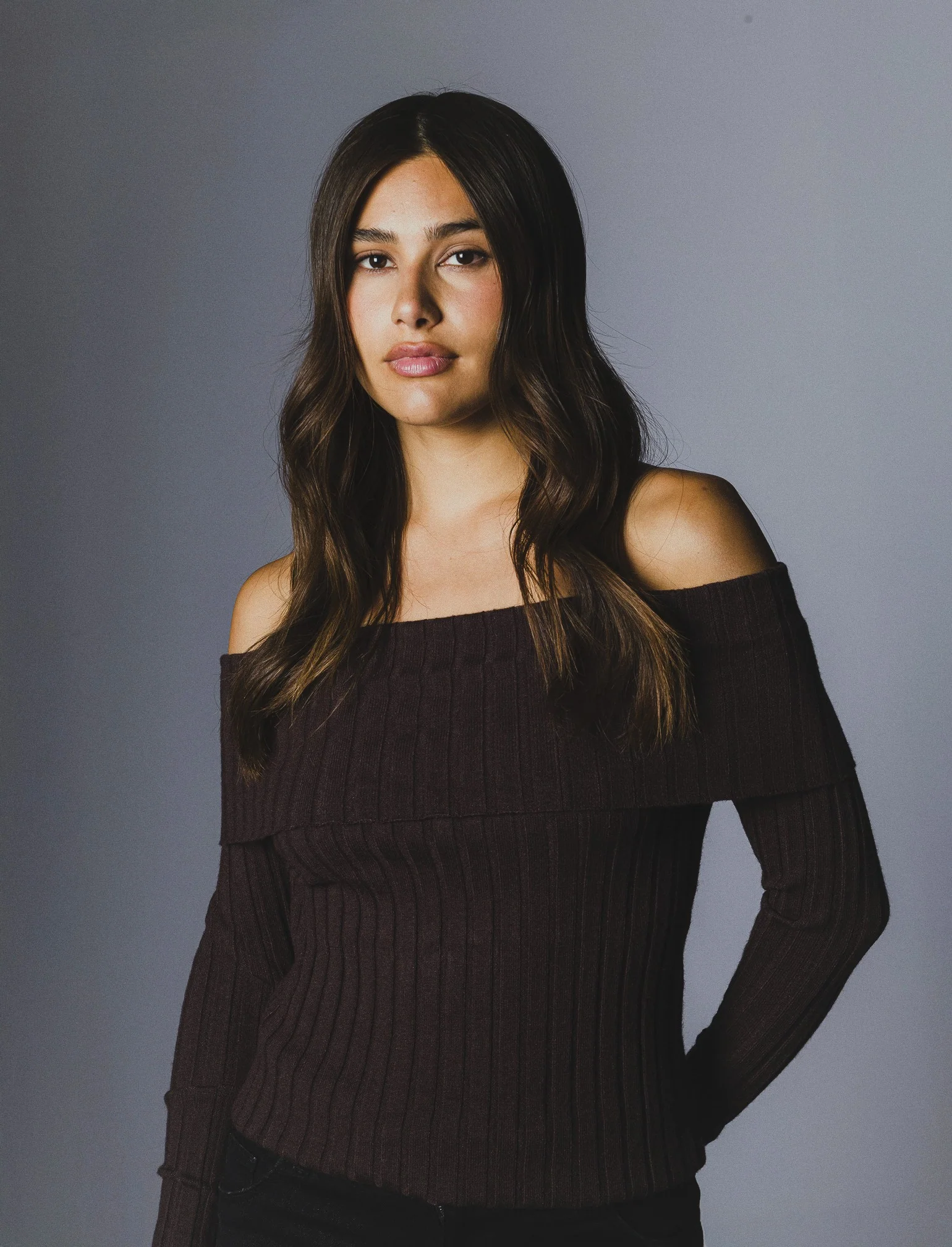 MAGLIA OFF SHOULDER - Moro - Image 2