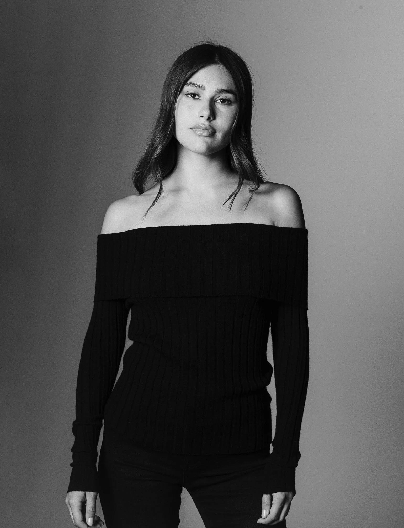 MAGLIA OFF SHOULDER - Nero - Image 4