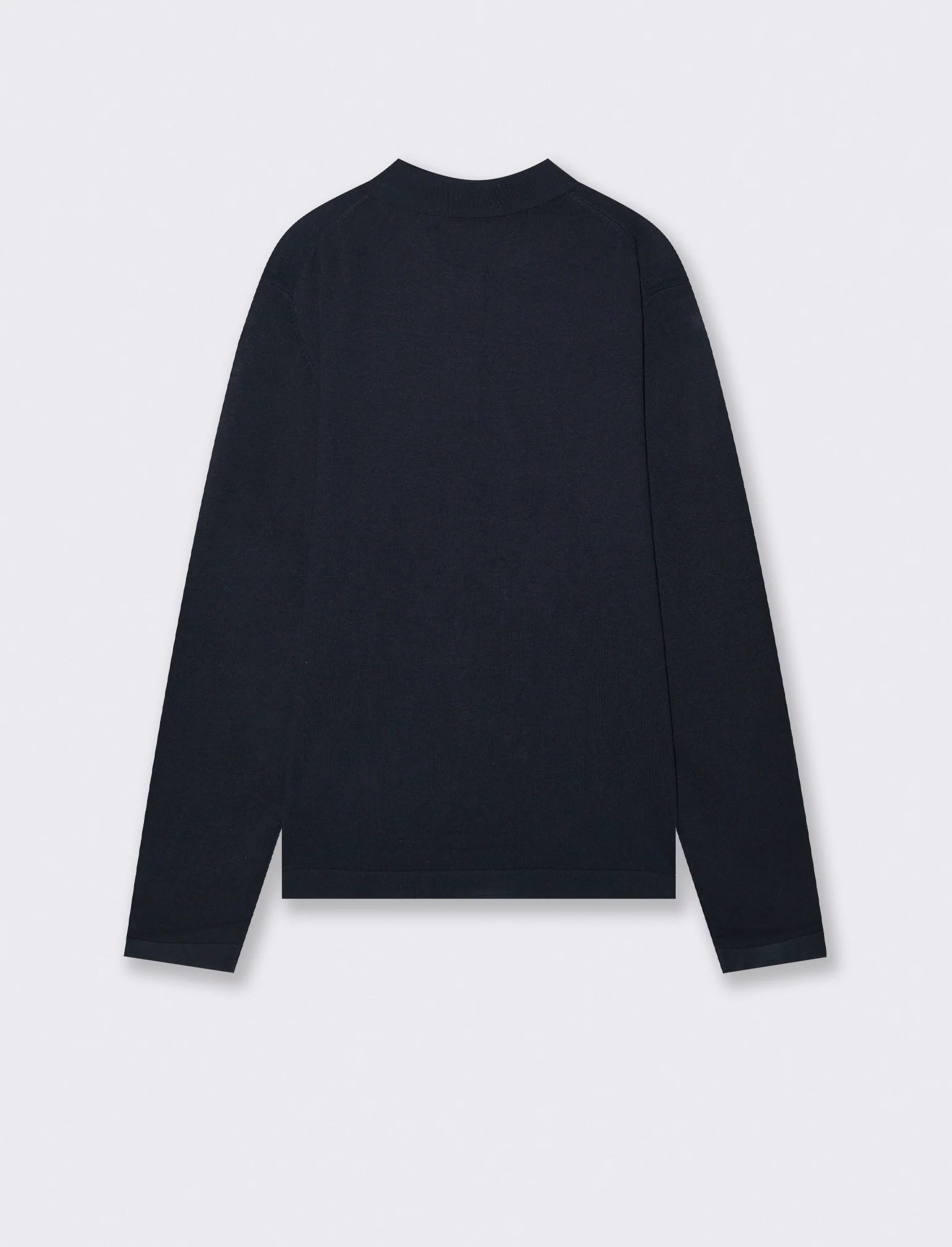 Maglia Polo con Colletto e Maniche Lunghe - Blu - Image 2