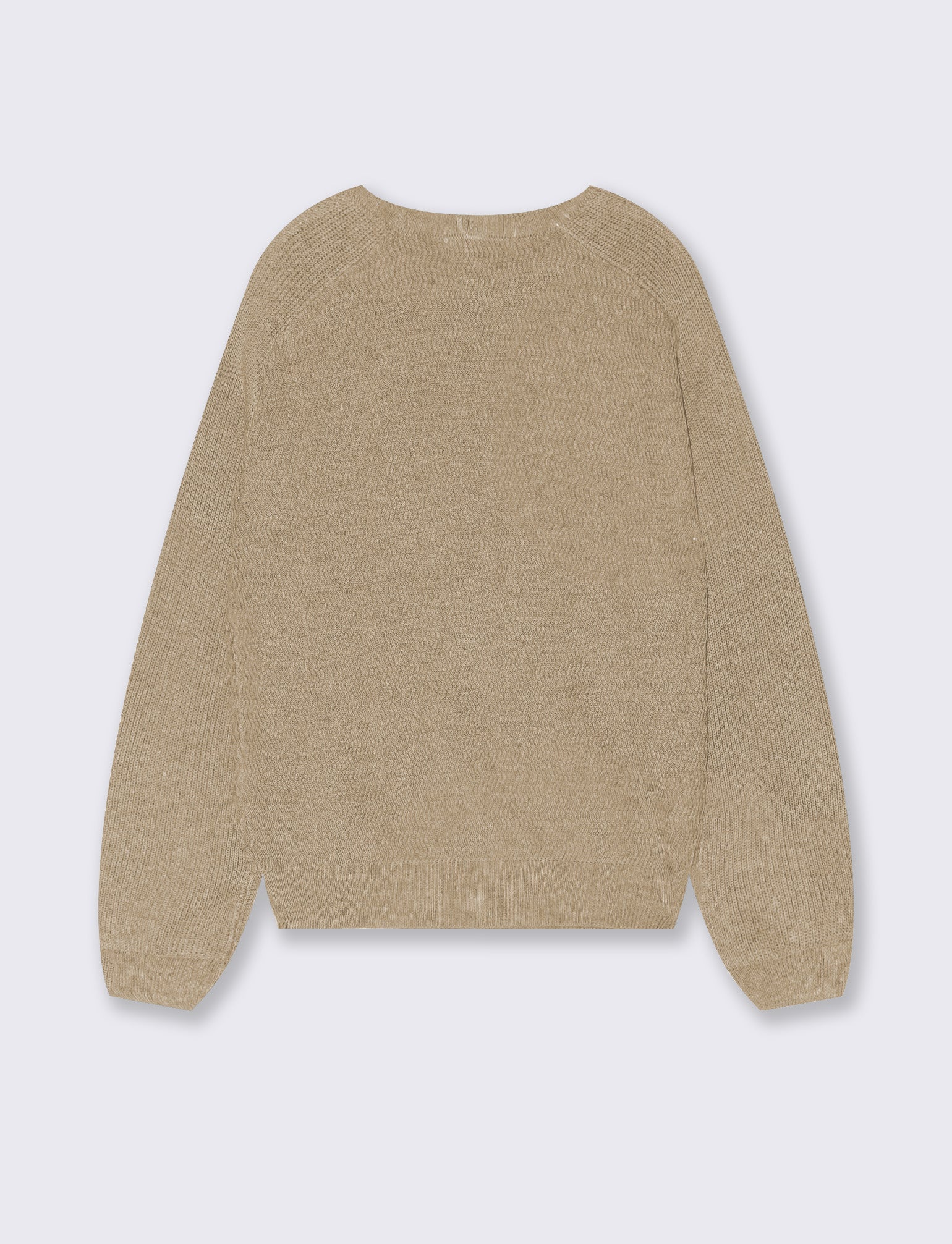 Maglia raglan comoda in due colori - Beige scuro - Image 2