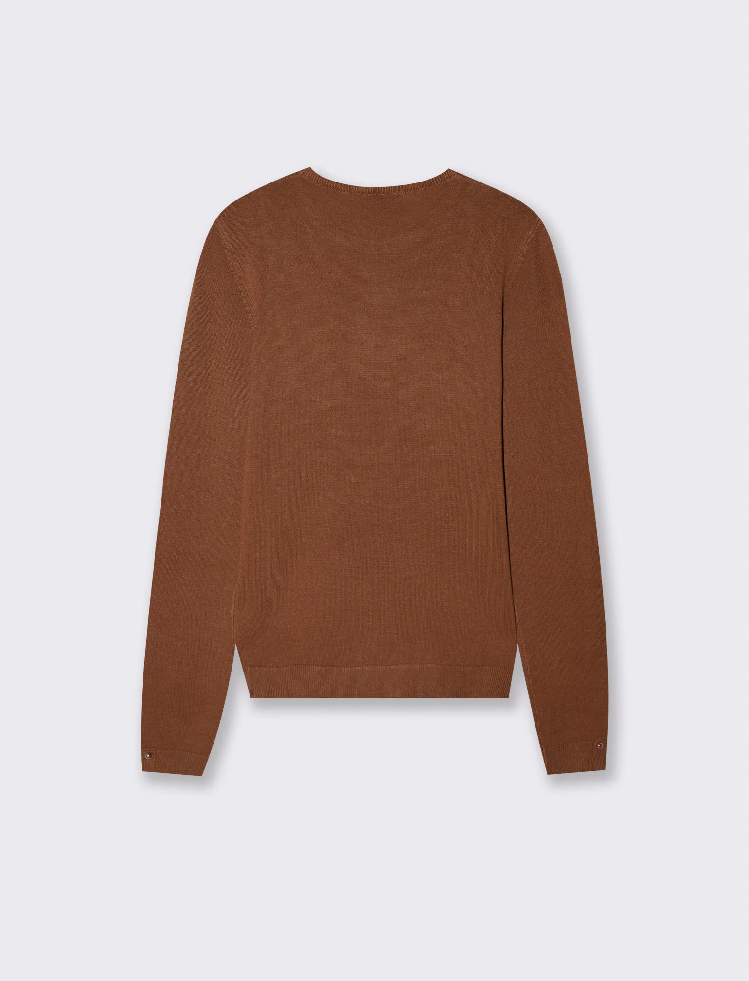 Maglia scollo paricollo - Marrone tabacco - Image 2