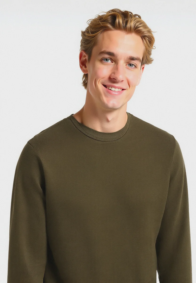 MAGLIA SLIM FIT - Verde oliva