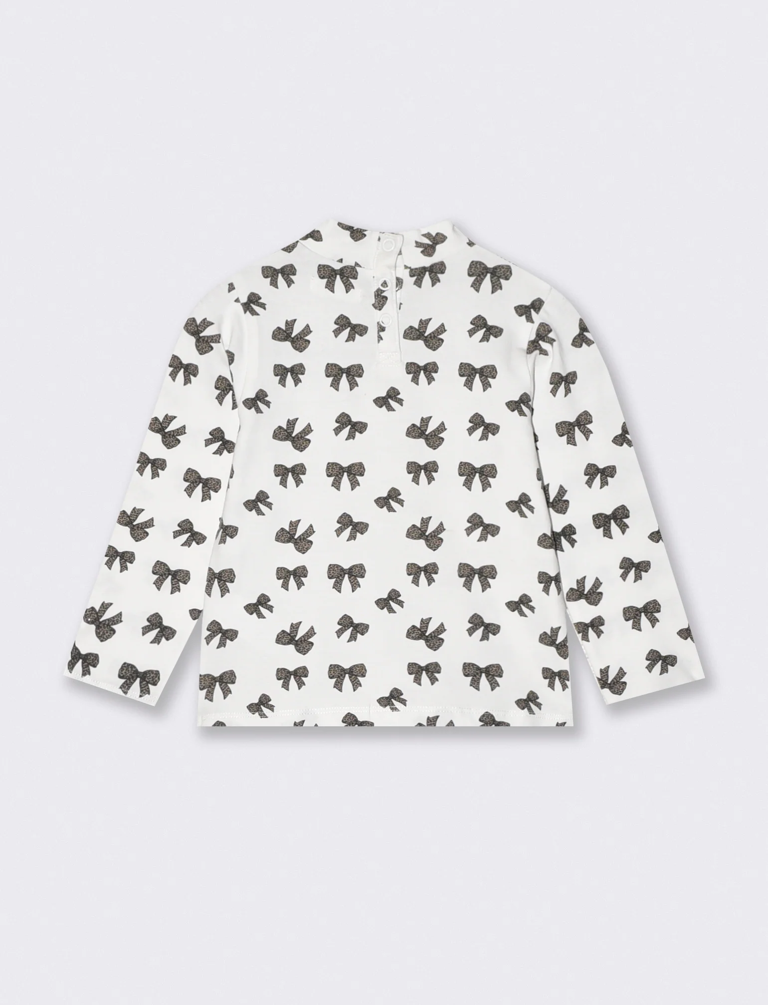 Maglietta basica con stampa all over - Bianco latte - Image 2