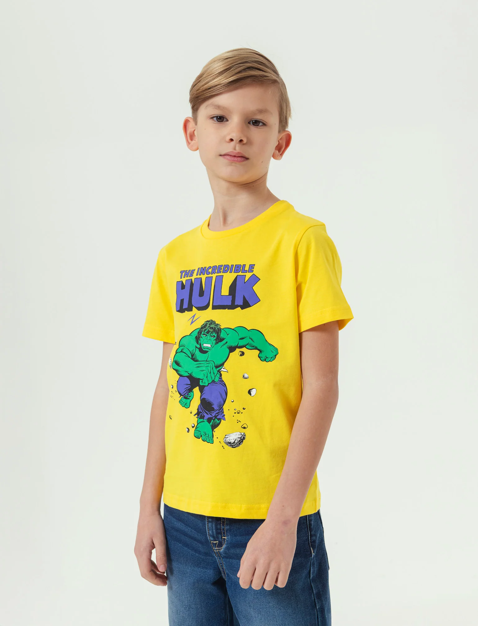 Maglietta con stampa Marvel da bambino - Giallo