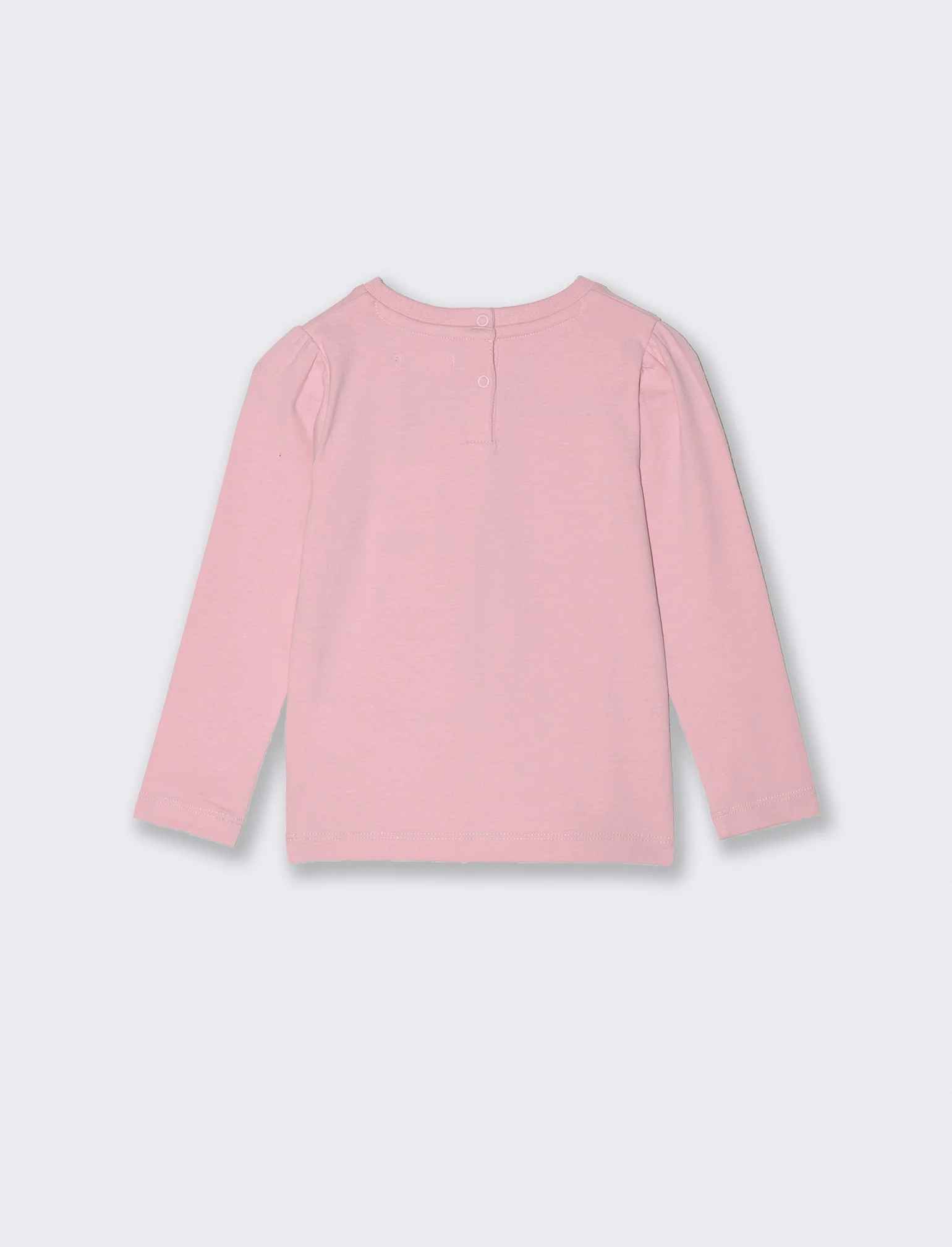 Maglietta con stampa orsetto e applicazione - Rosa - Image 3