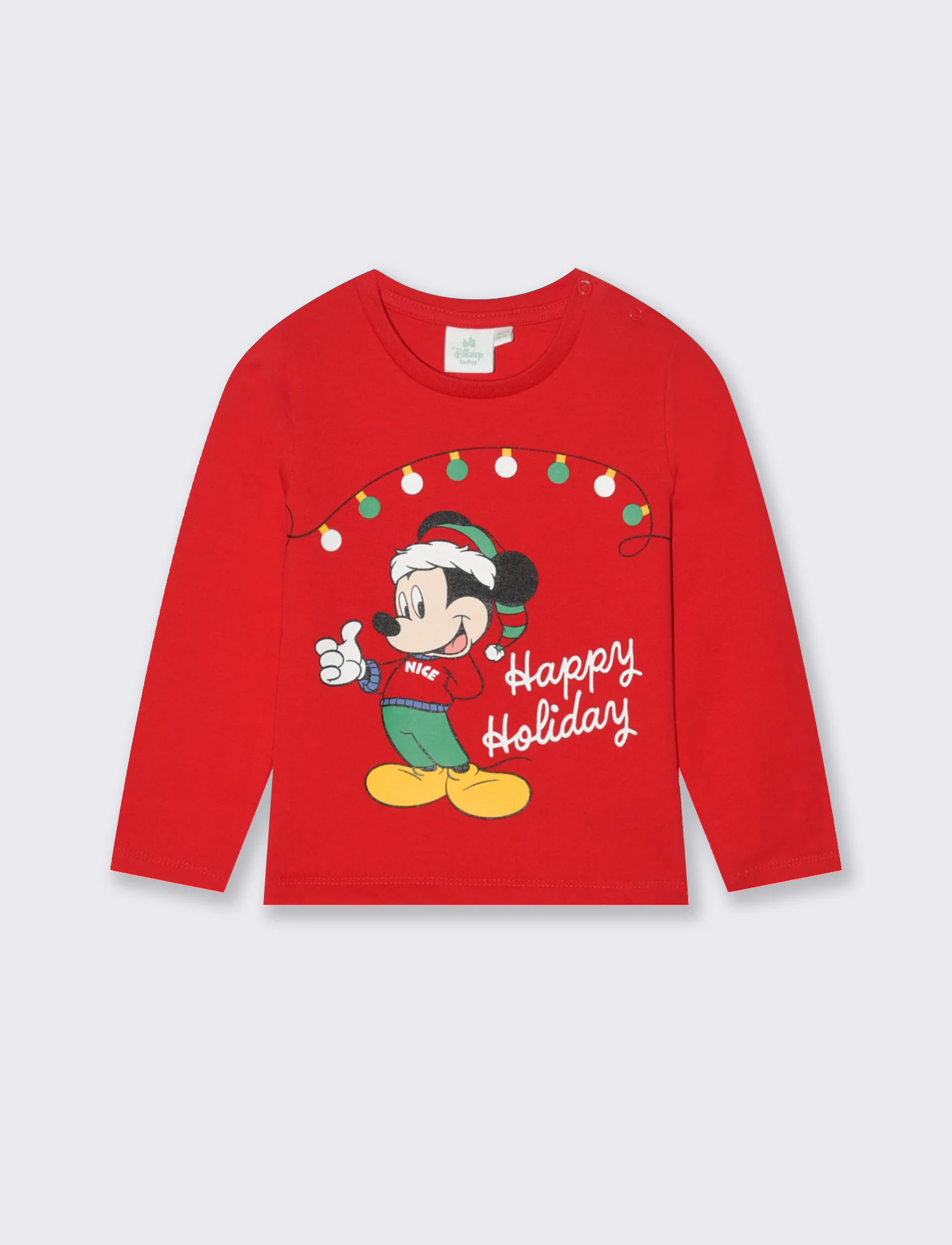 Maglietta natalizia Mickey Mouse - Rosso - Image 2