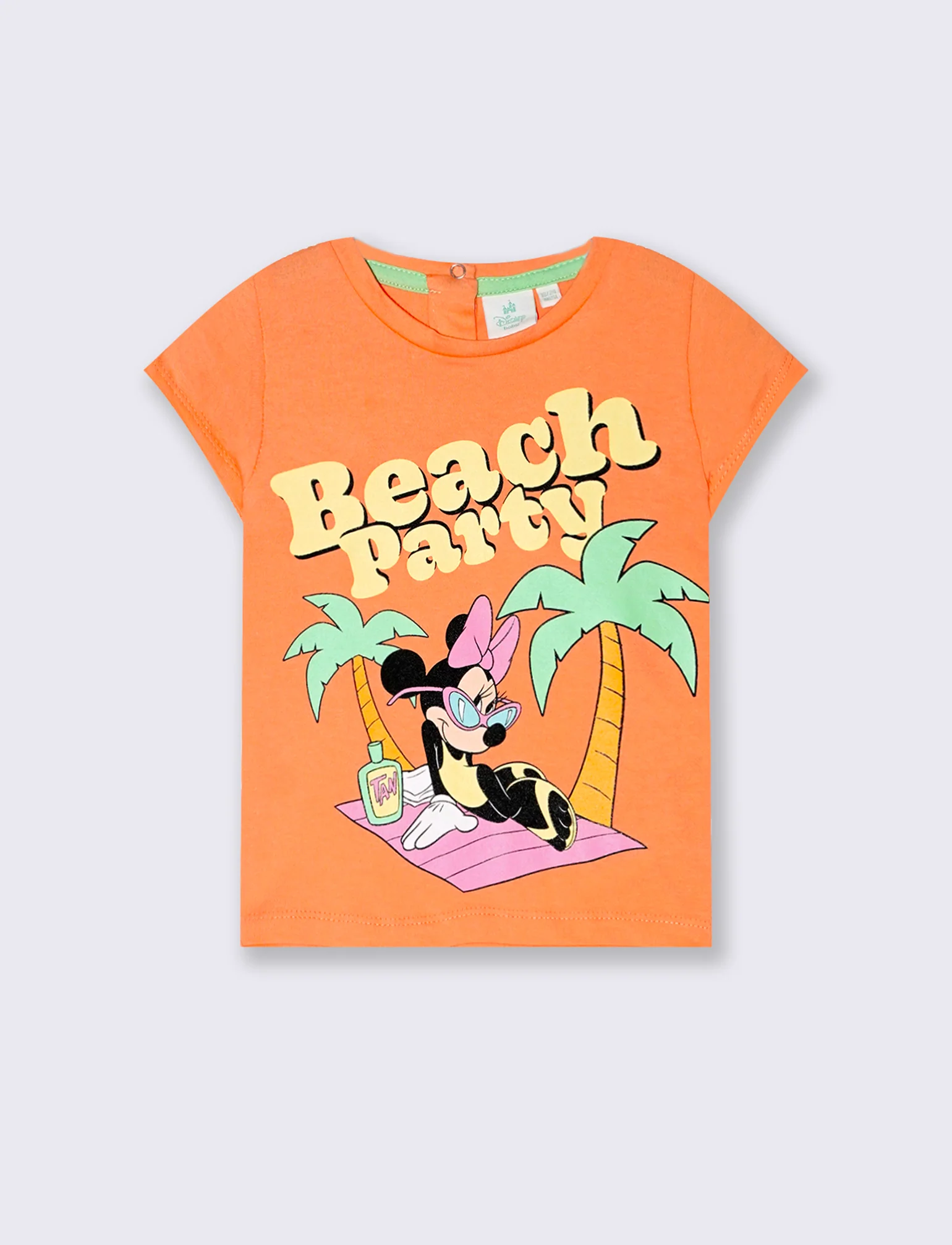 Maglietta stampa Minnie da neonata - Arancio