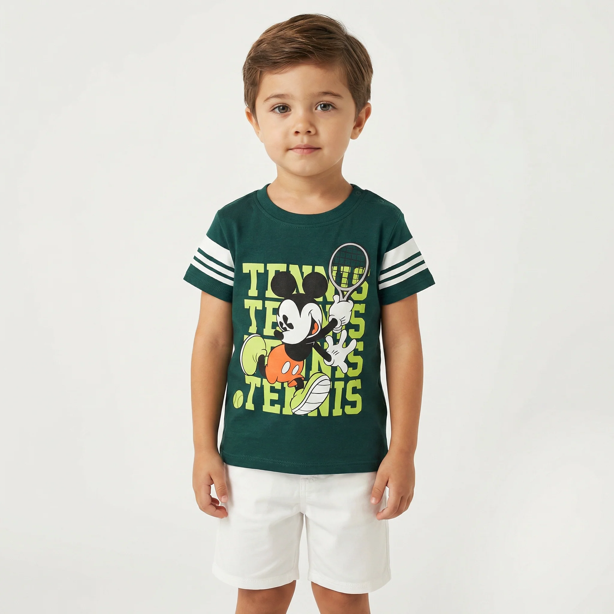 Maglietta Topolino stile tennis estivo - Verde - Image 3