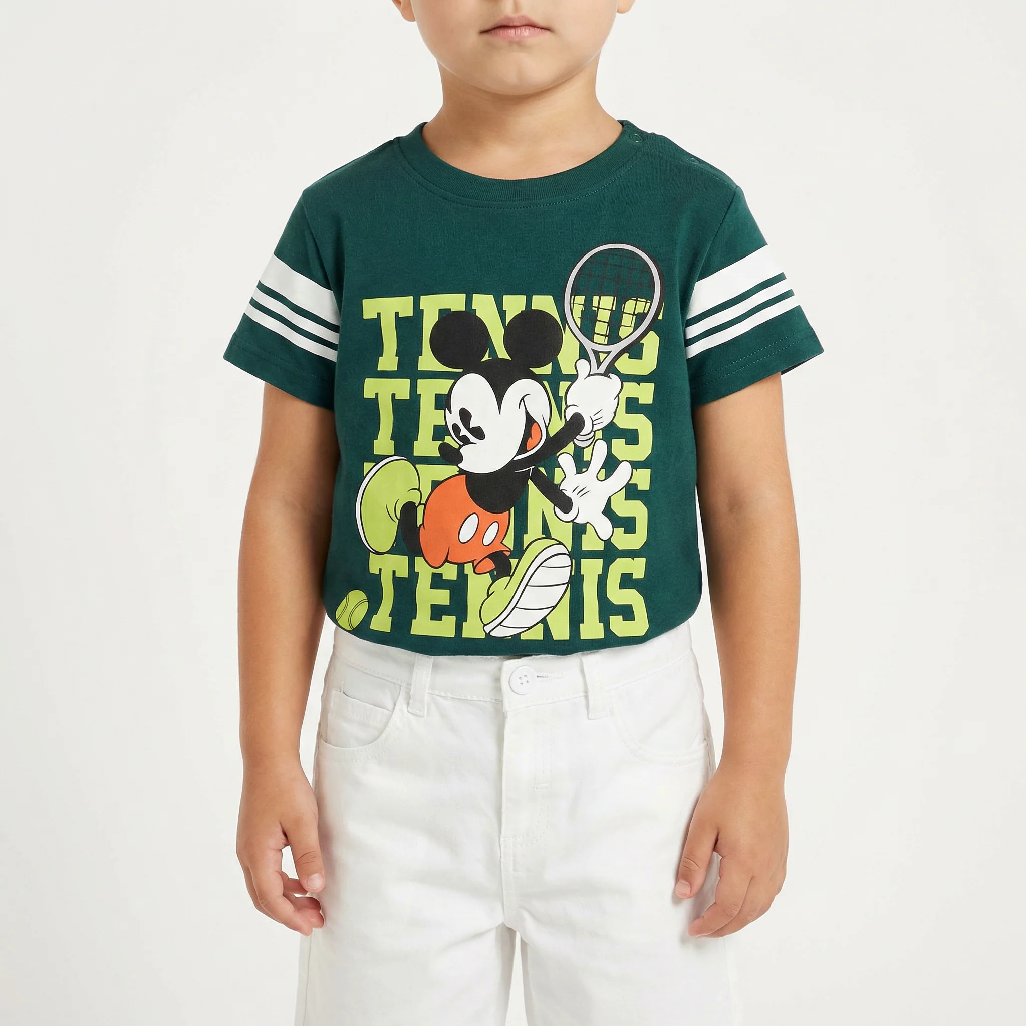 Maglietta Topolino stile tennis estivo - Verde - Image 4
