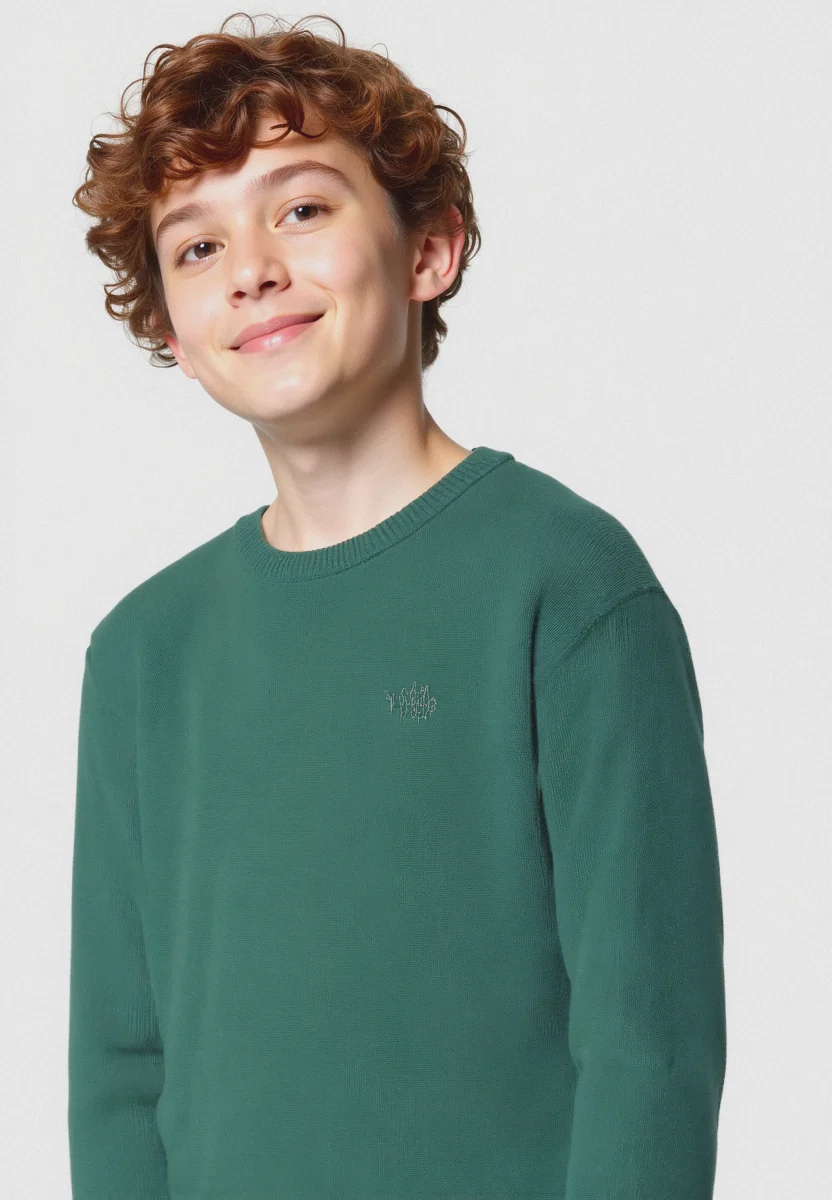 Maglioncino con ricamo - Verde