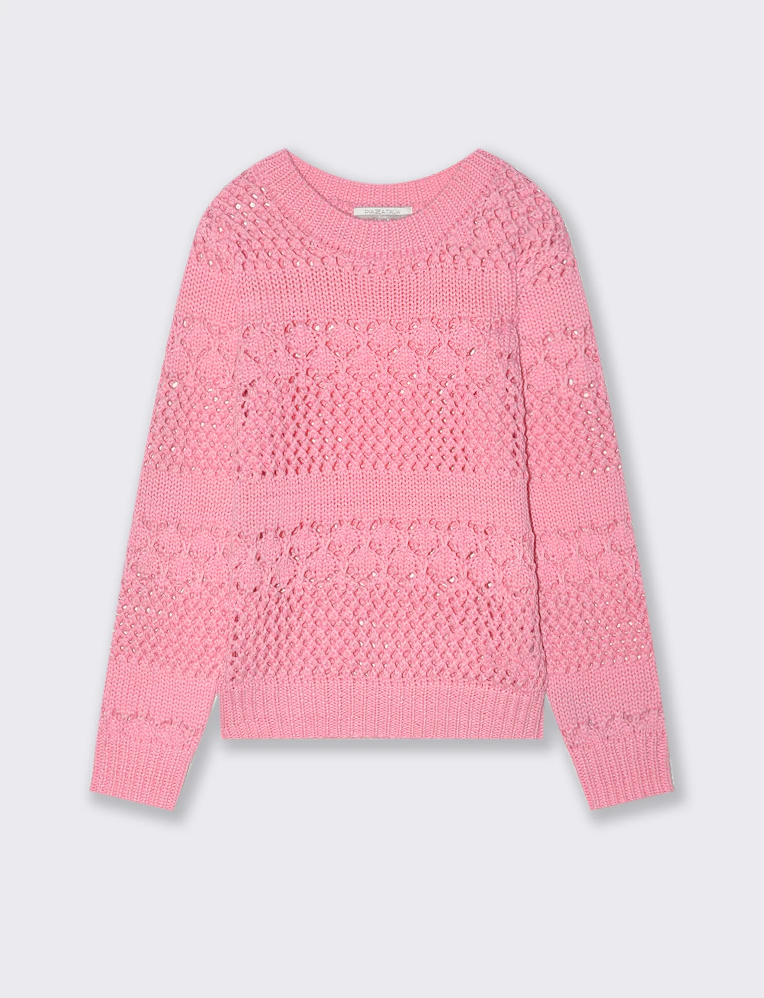 Maglioncino traforato da bambina - Rosa - Image 4