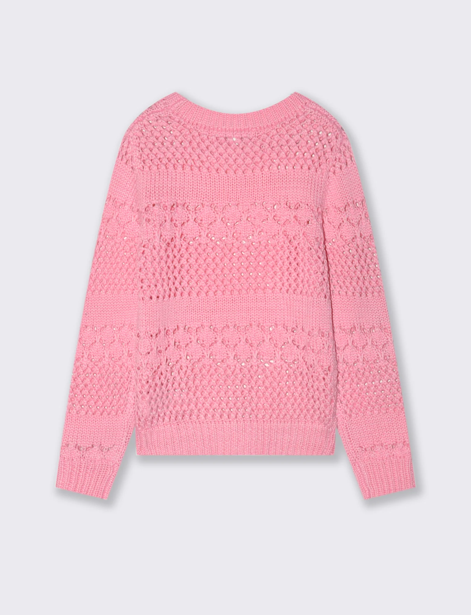 Maglioncino traforato da bambina - Rosa - Image 5