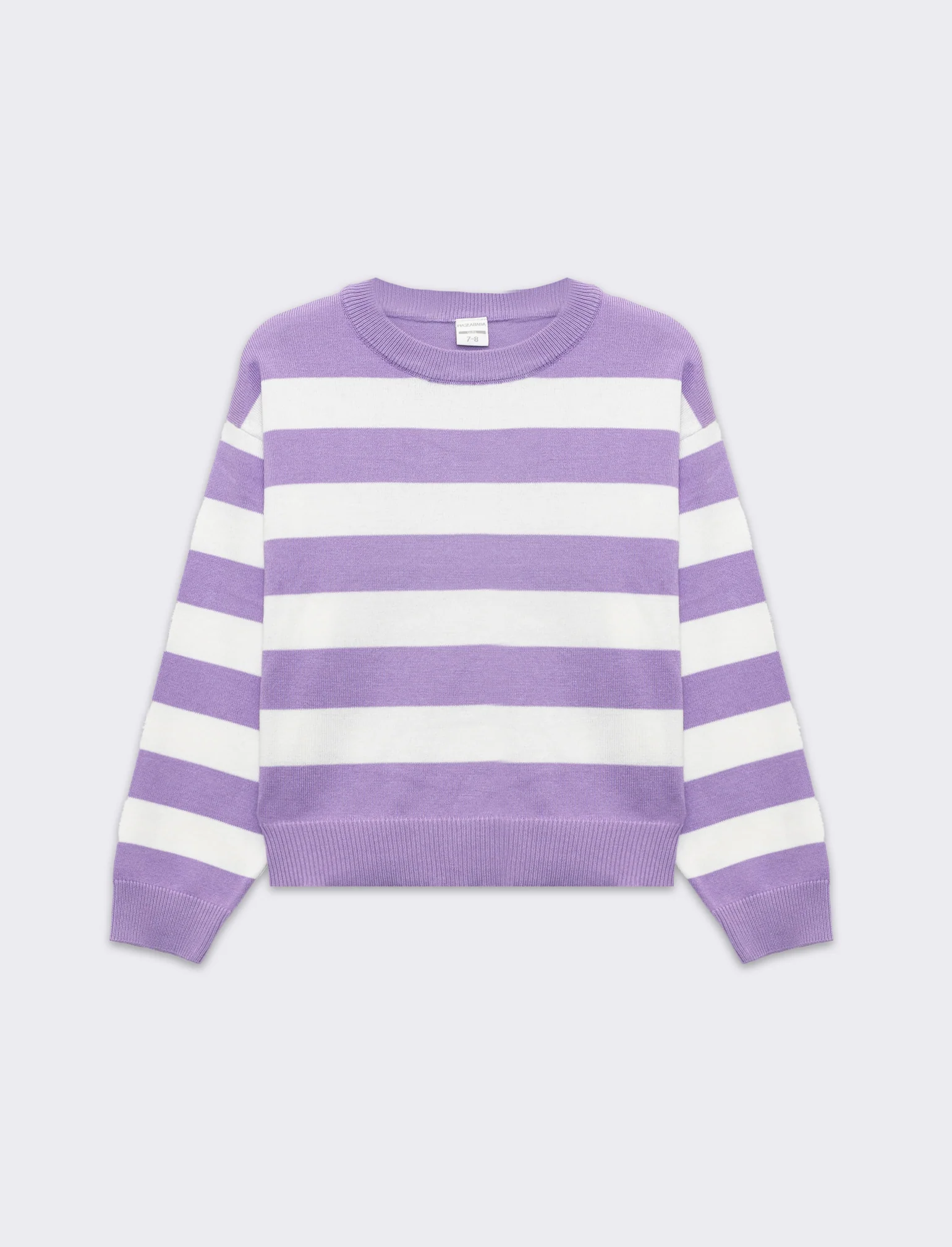 Maglione a righe da bambina - Lilla - Image 3