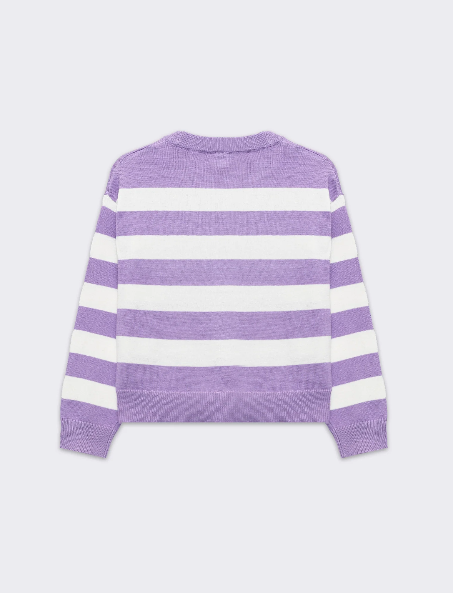 Maglione a righe da bambina - Lilla - Image 4