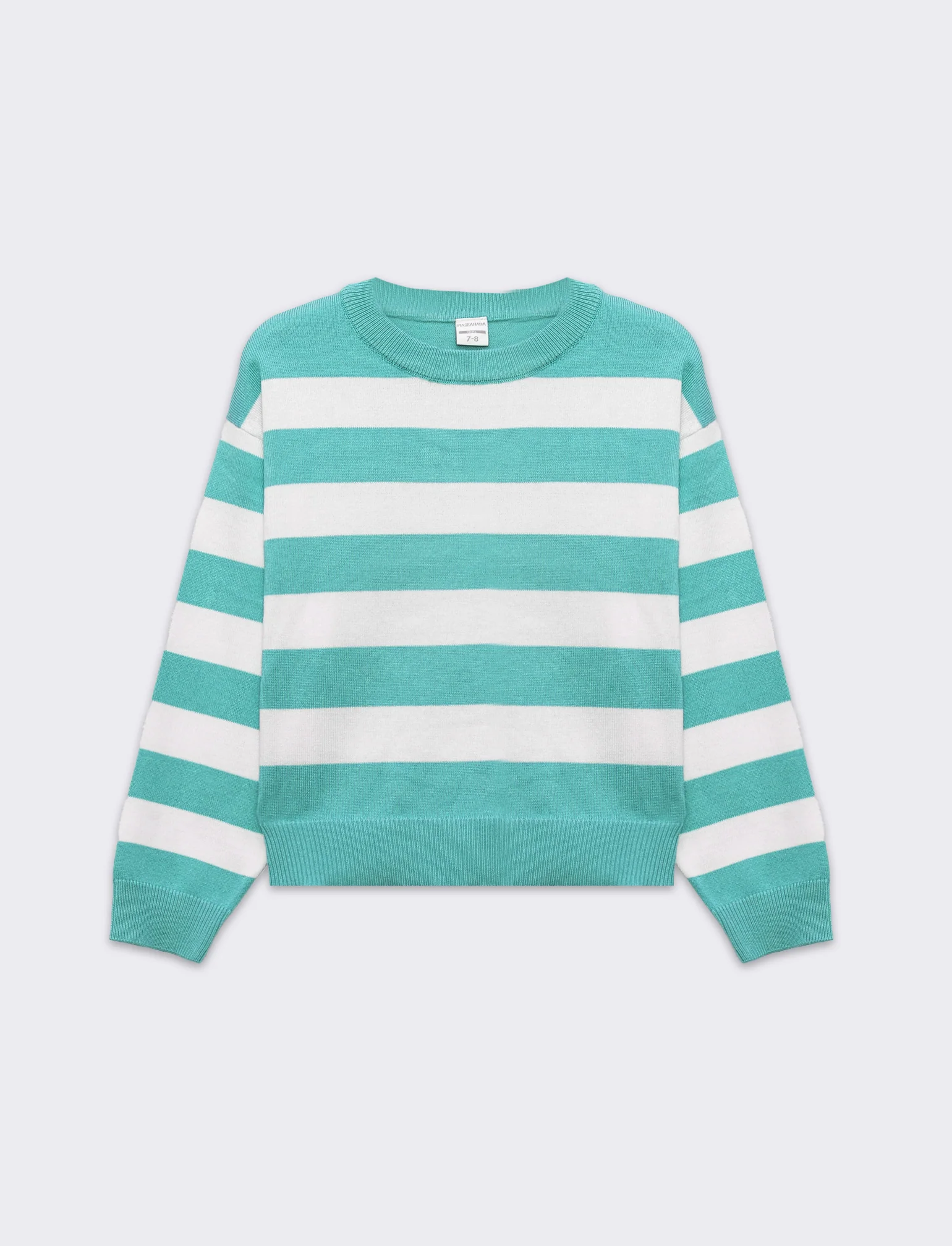 Maglione a righe da bambina - Verde
