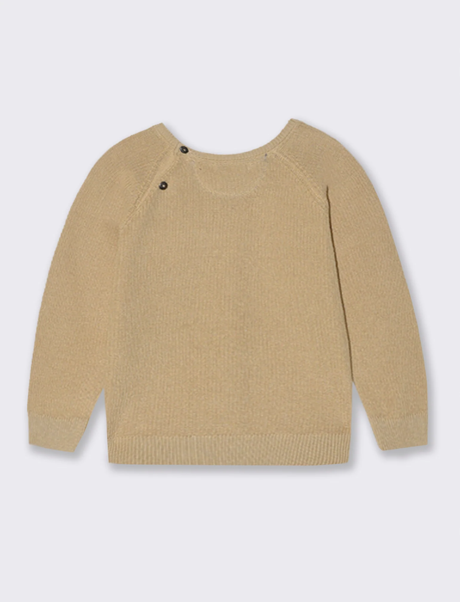 Maglione basico con taschino - Beige - Image 2