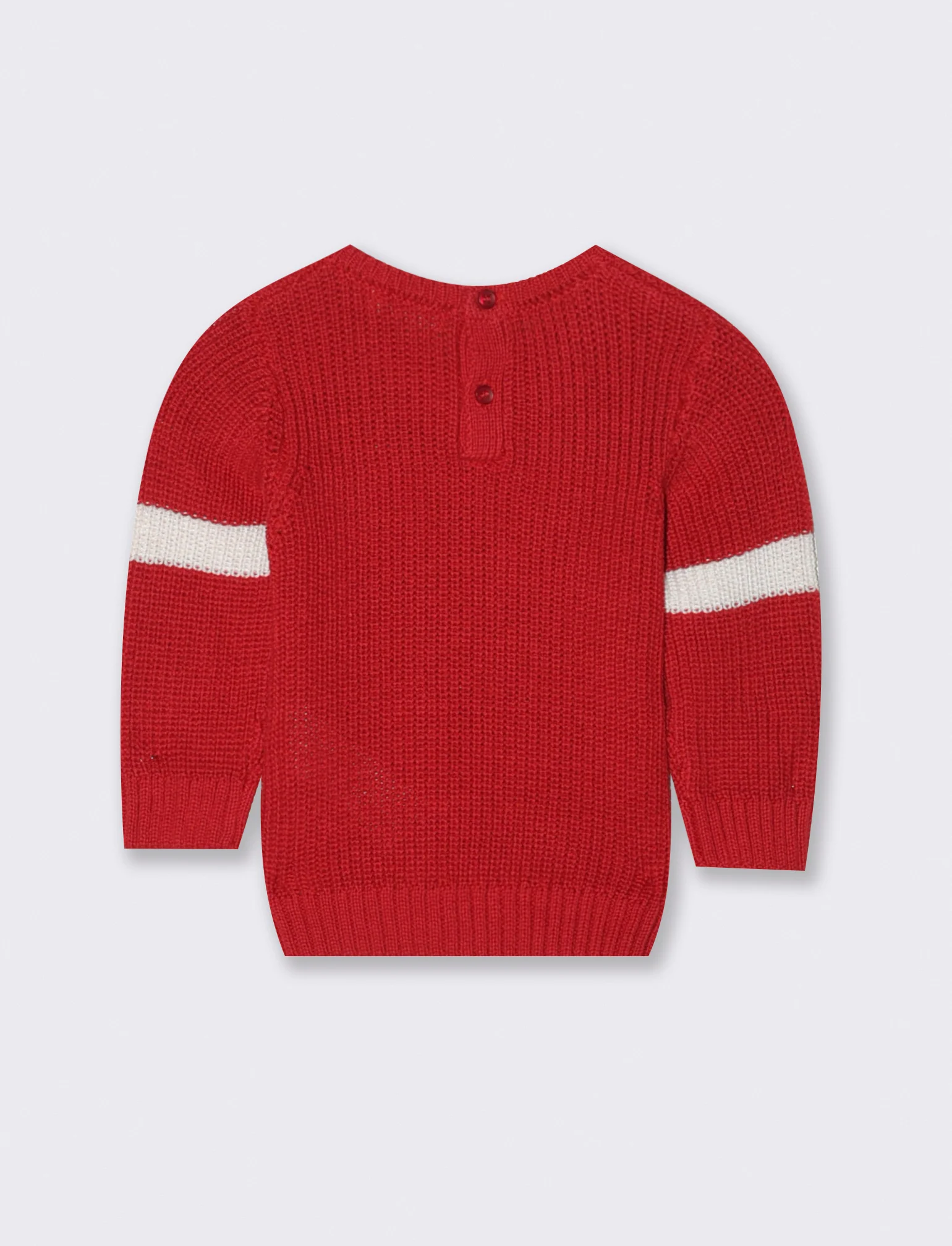 Maglione con ricamo spugna - Rosso - Image 2