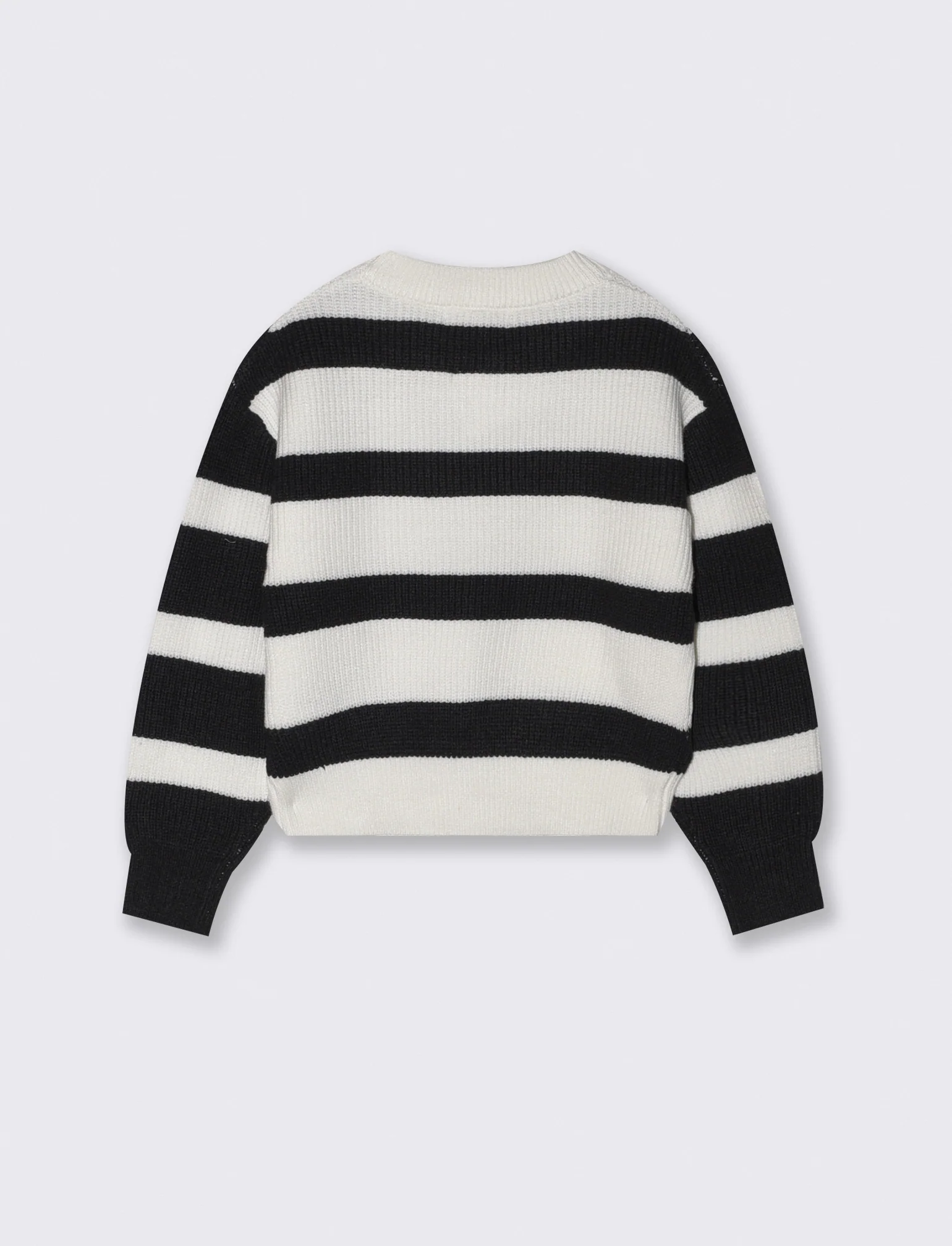 Maglione morbido in polyviscosa per bambina - Nero - Image 2