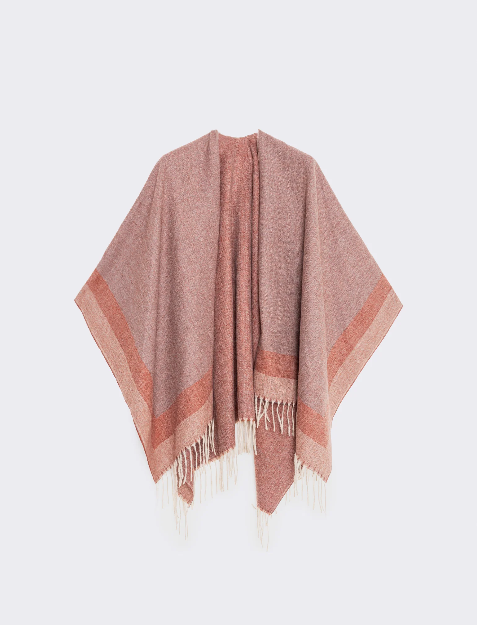 Mantella con frange eleganti - Beige