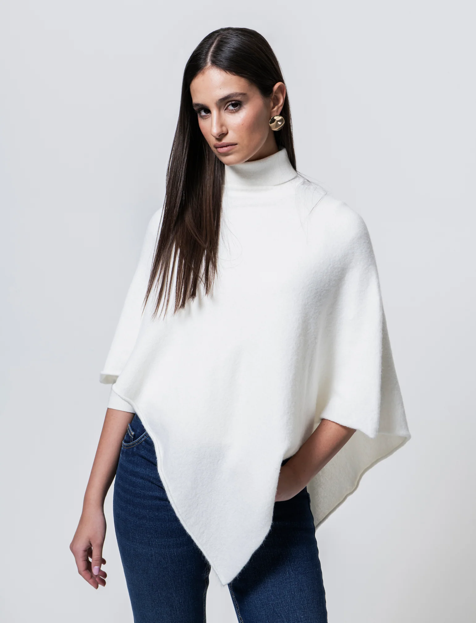 Mantella in maglia - Bianco latte - Image 3