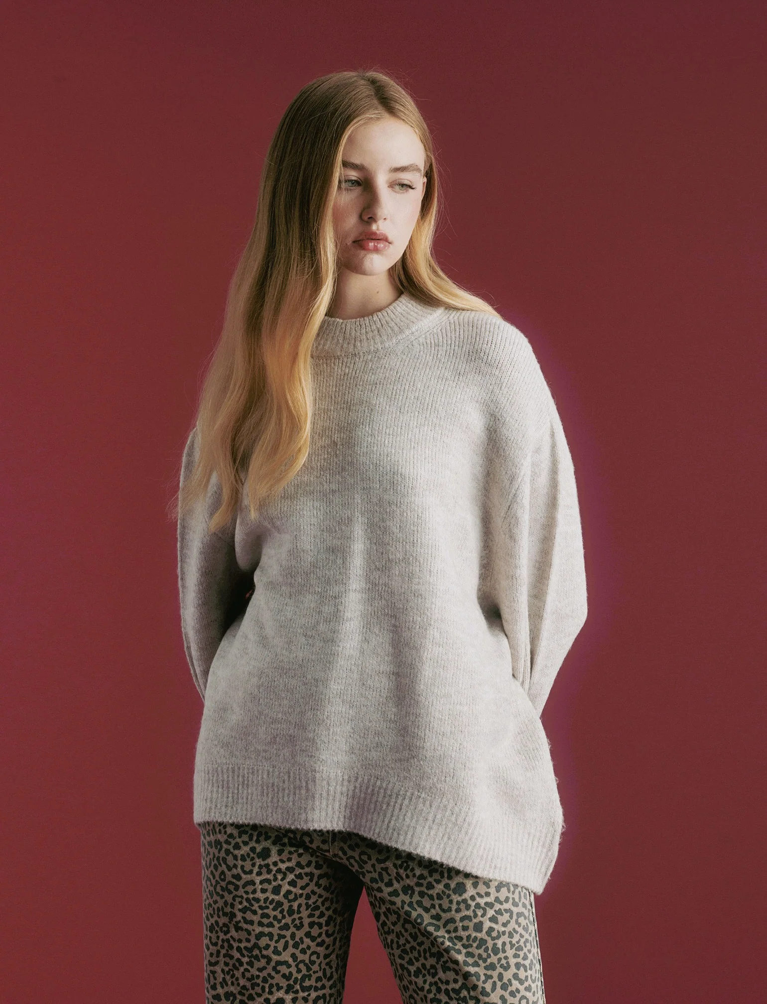 MAXIPULLOVER - Beige grano - Image 3