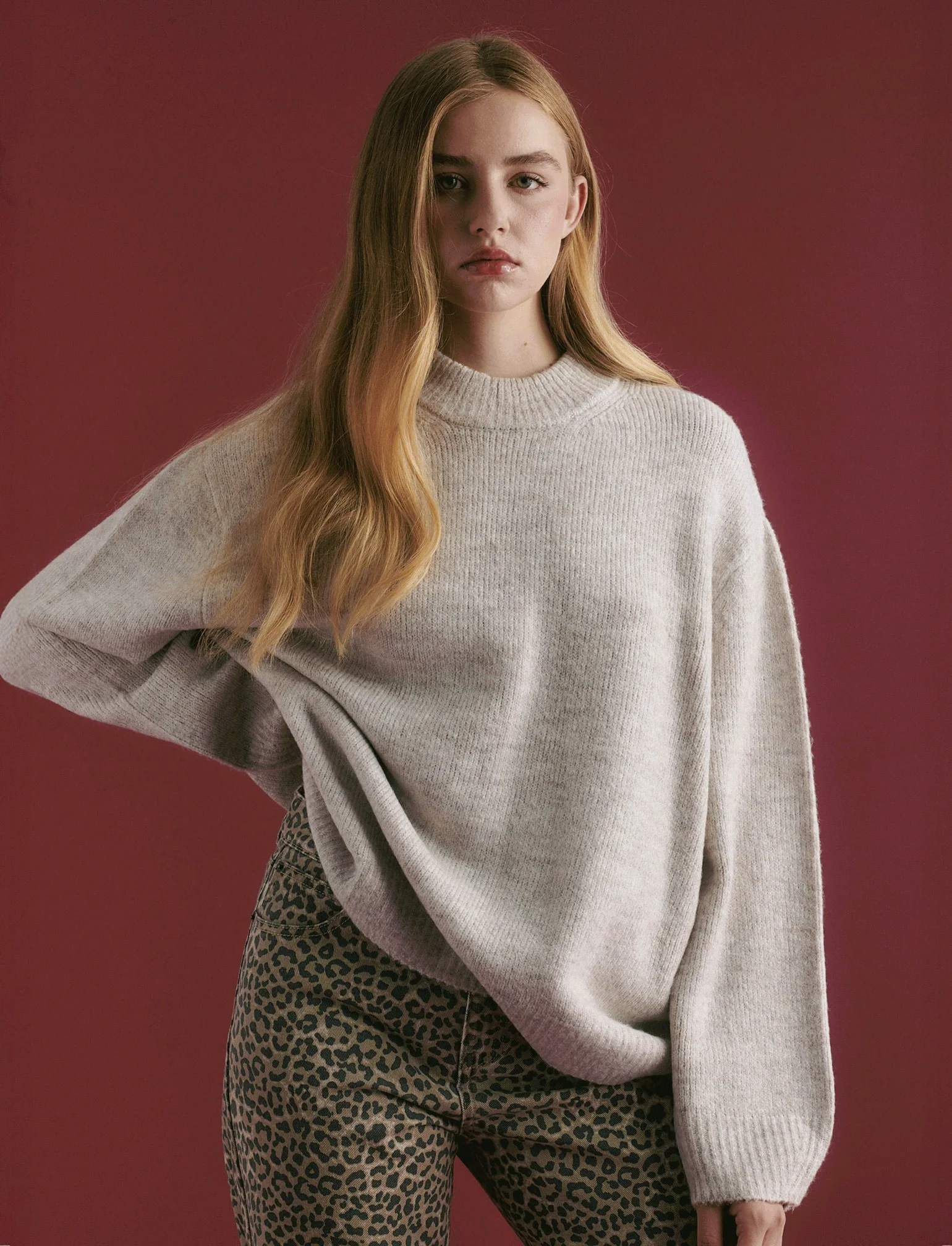 MAXIPULLOVER - Beige grano - Image 4