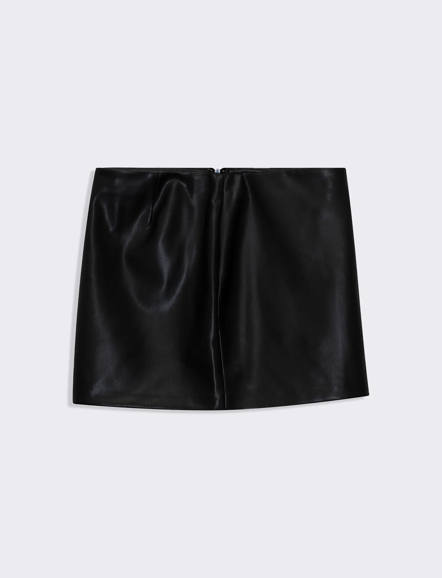 Minigonna in simil pelle da donna - Nero - Image 4