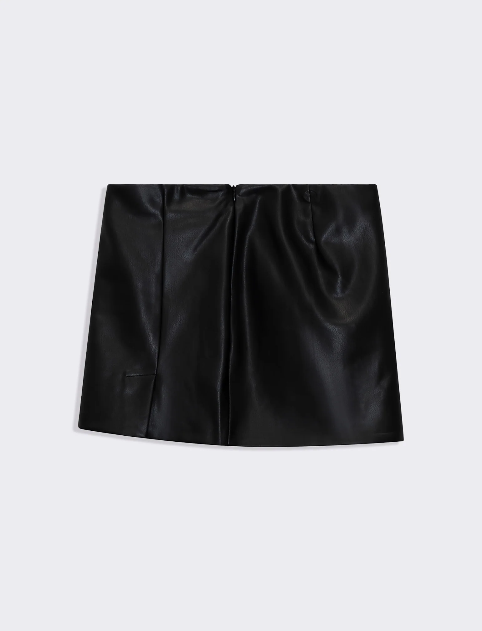 Minigonna in simil pelle da donna - Nero - Image 5