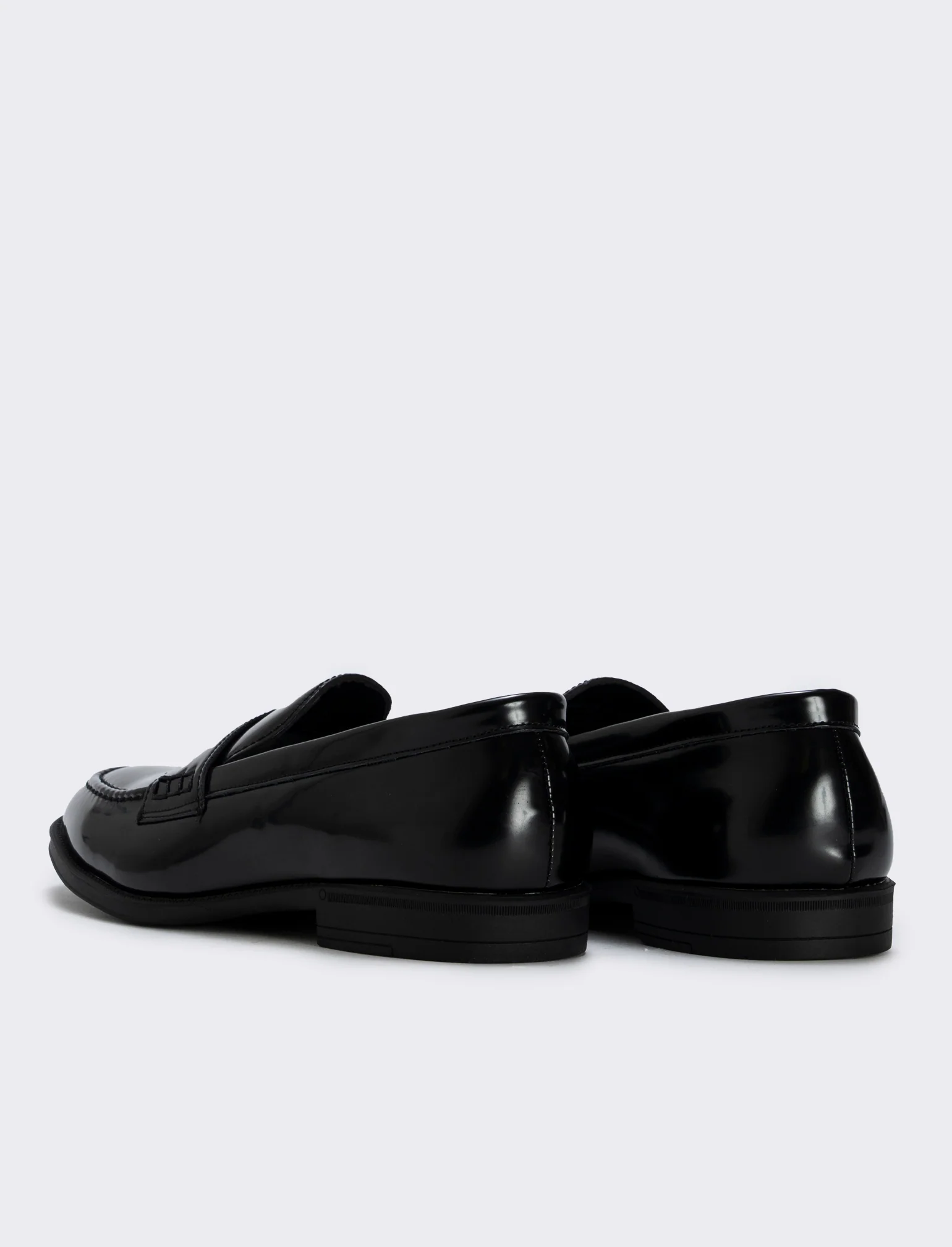 Mocassino in vernice poliuretano nero uomo - Nero - Image 2