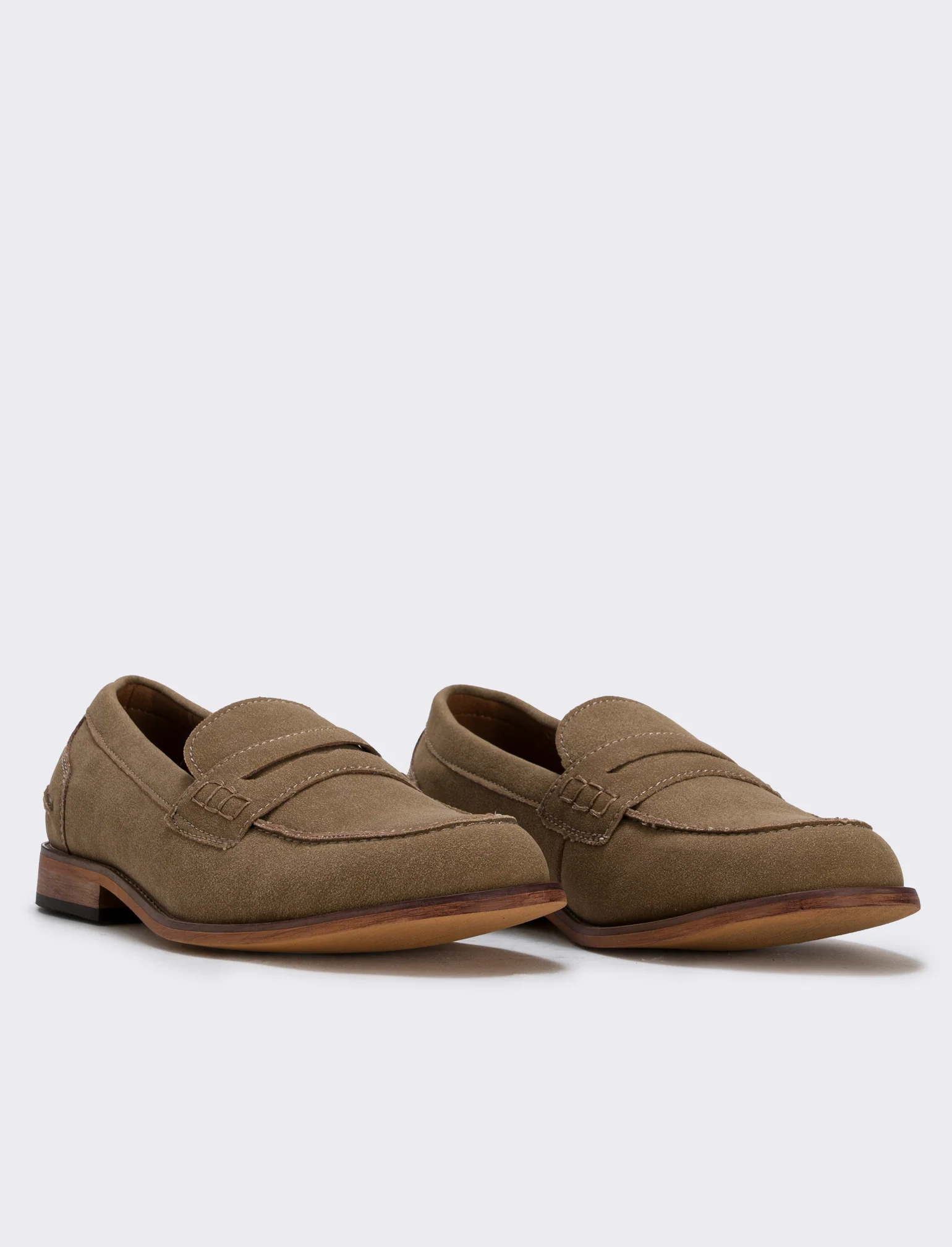 Mocassino scamosciato uomo in poliuretano - Cammello - Image 3