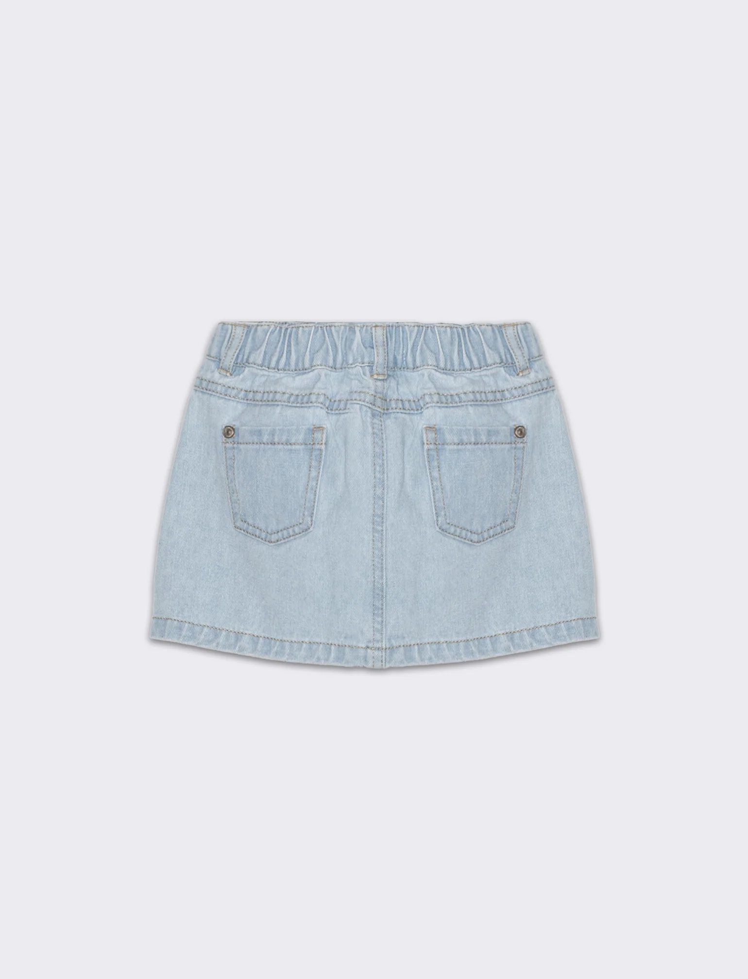 Monigonna in denim da neonata - Denim chiaro - Image 2