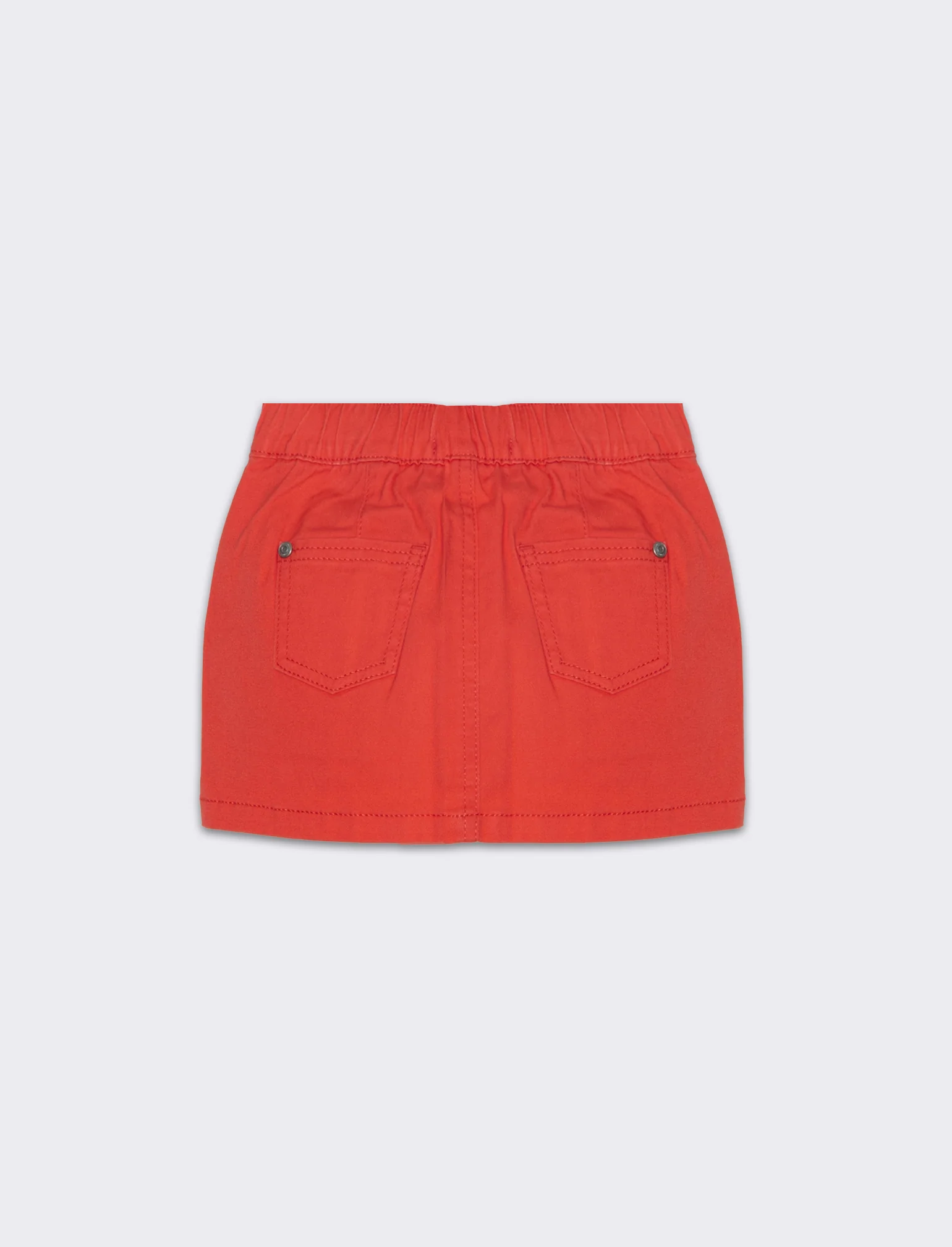Monigonna in twill da neonata - Corallo - Image 3