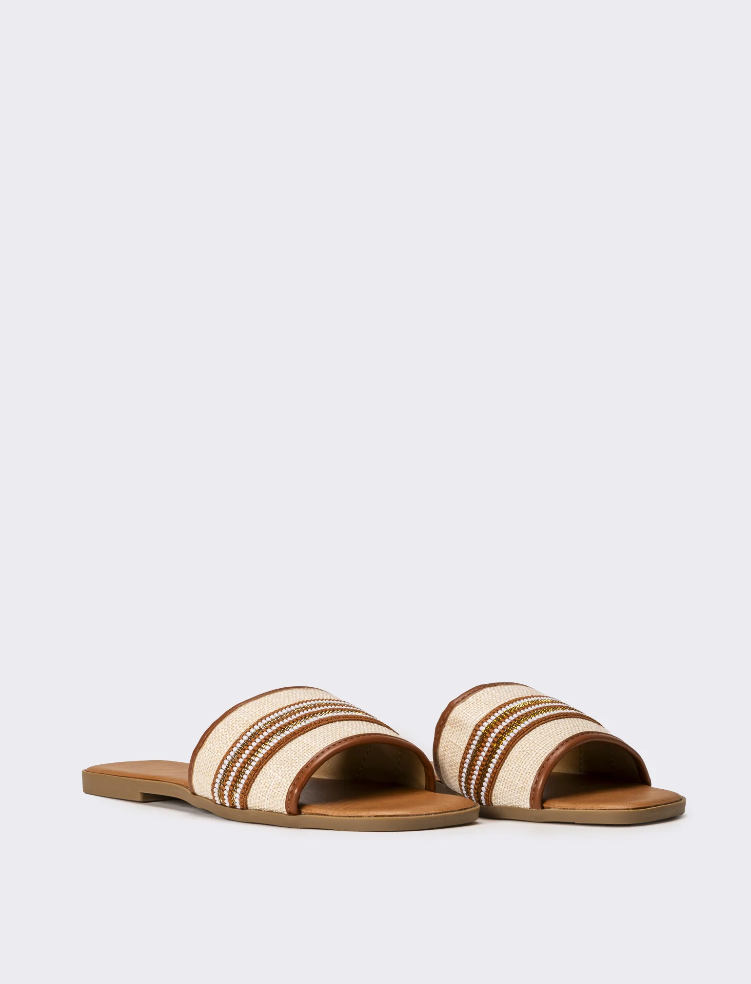 Mule da donna a fascia - Cuoio - Image 2