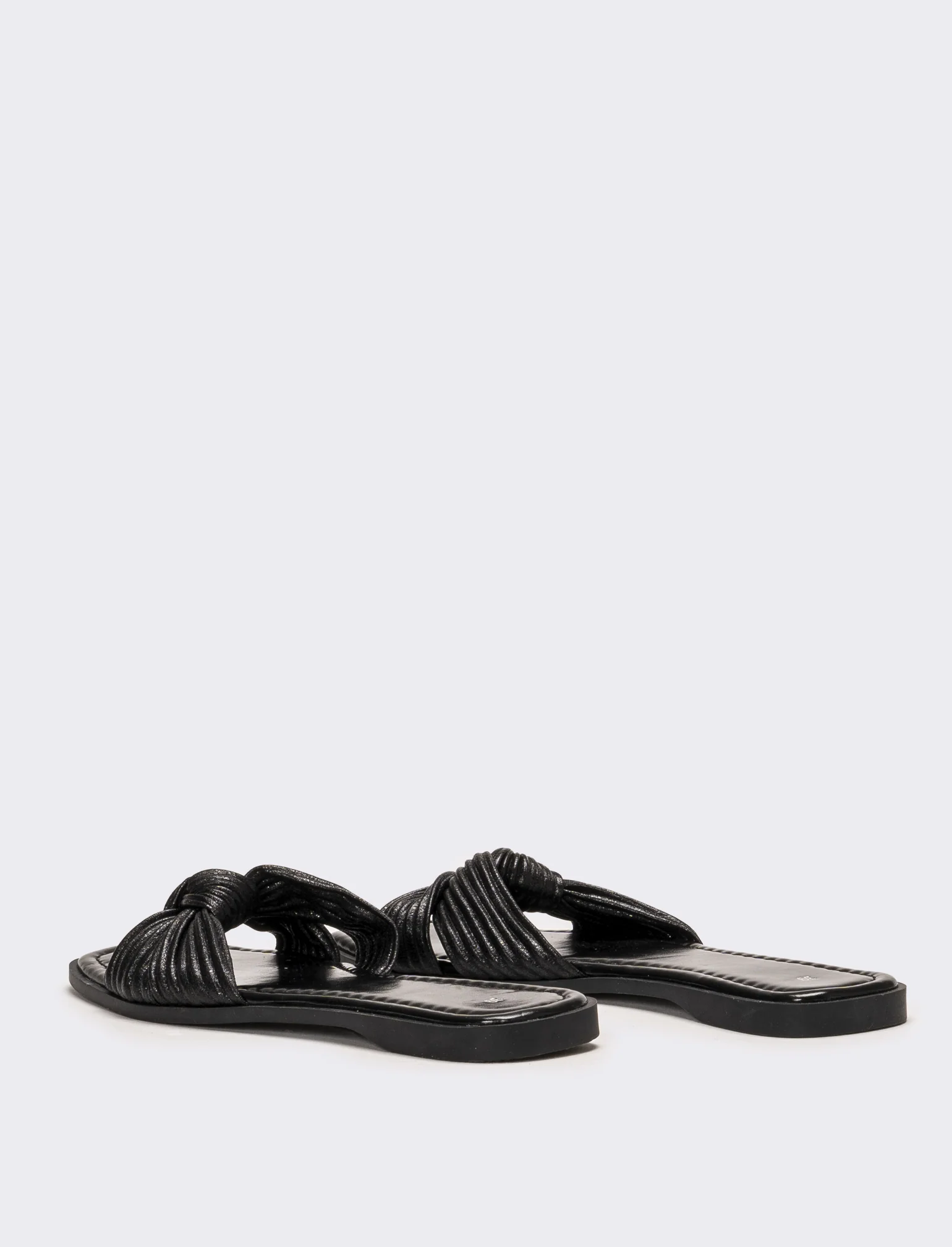 Mule da donna con nodo - Nero - Image 3