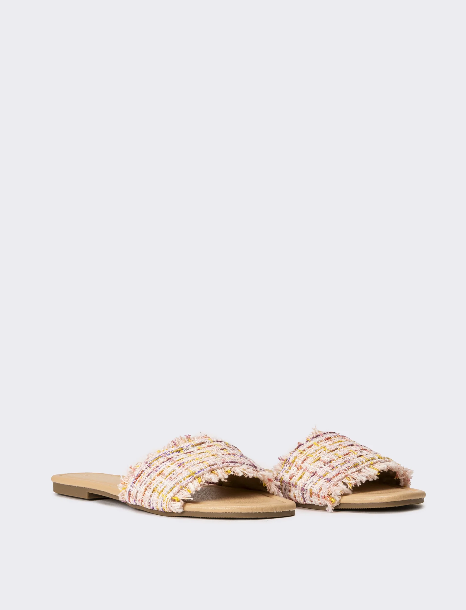 Mule in tweed da donna - Rosa - Image 2