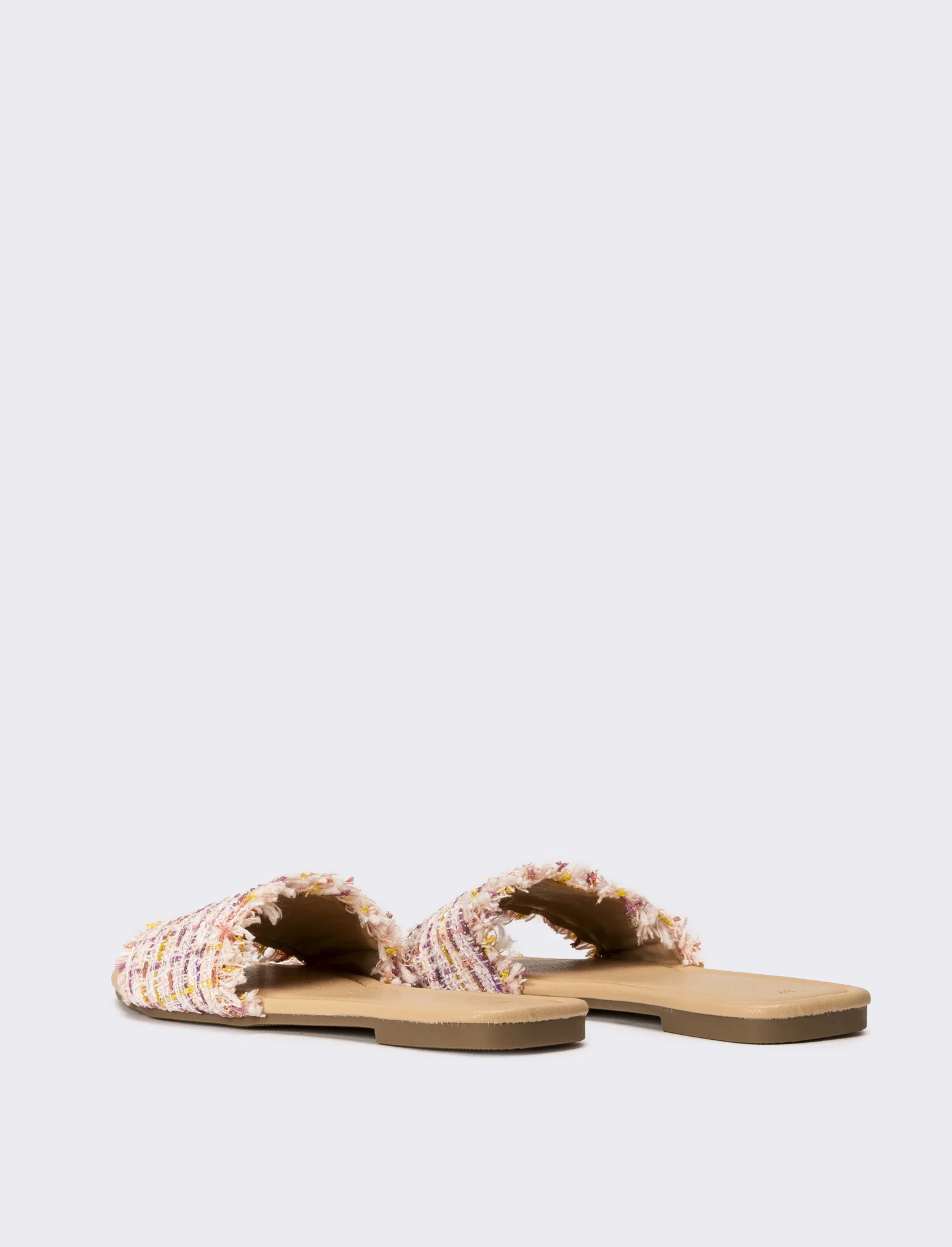 Mule in tweed da donna - Rosa - Image 3