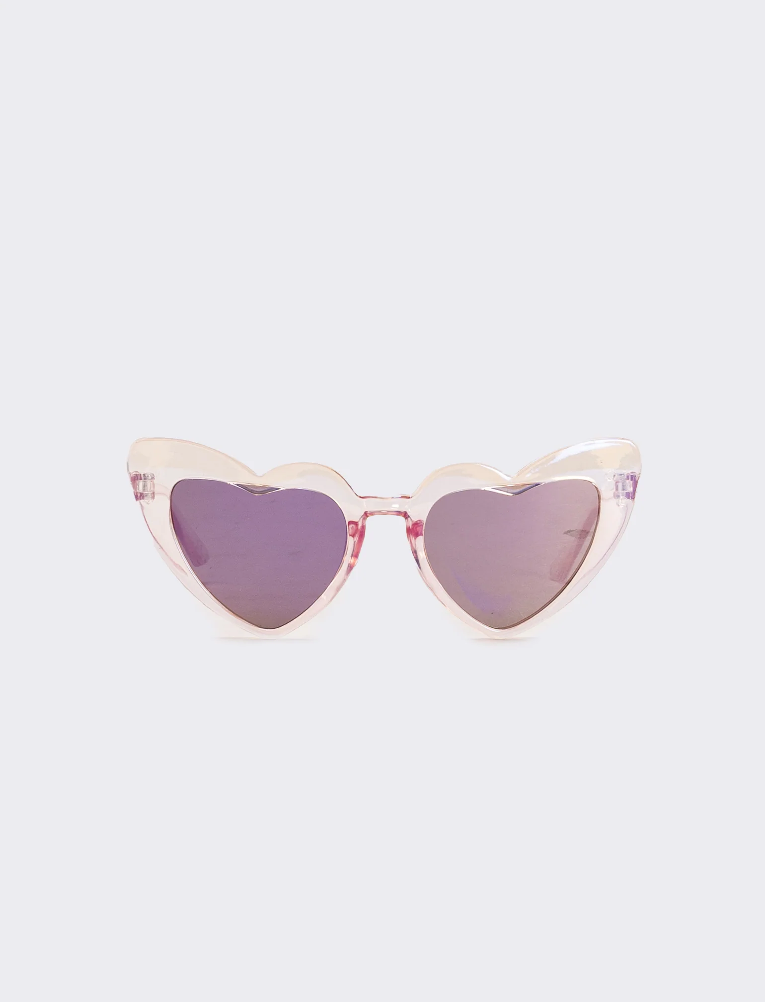 Occhiali bambina a forma di cuore con lente a specchio - Rosa