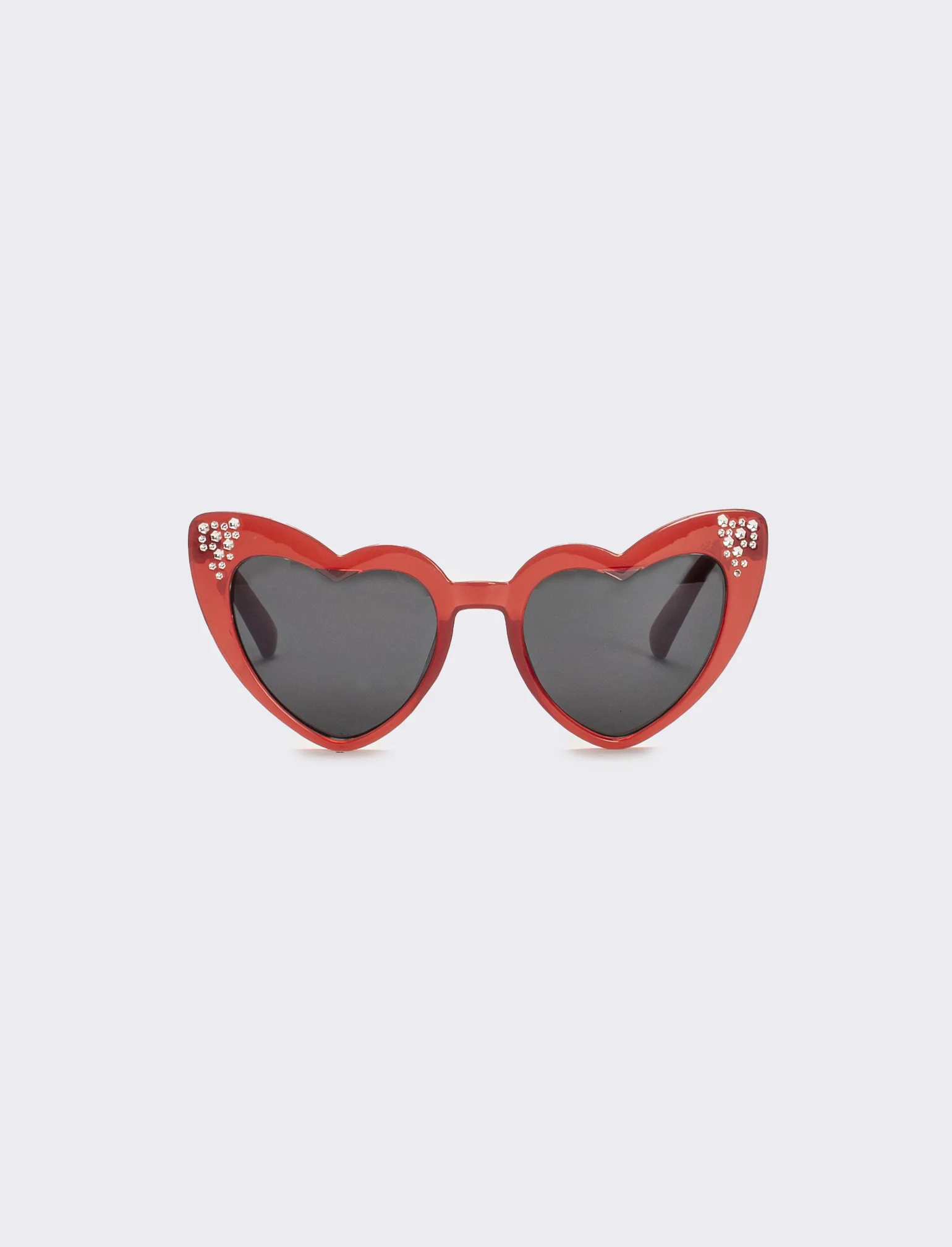 Occhiali da sole a cuore con strass - Bordeaux