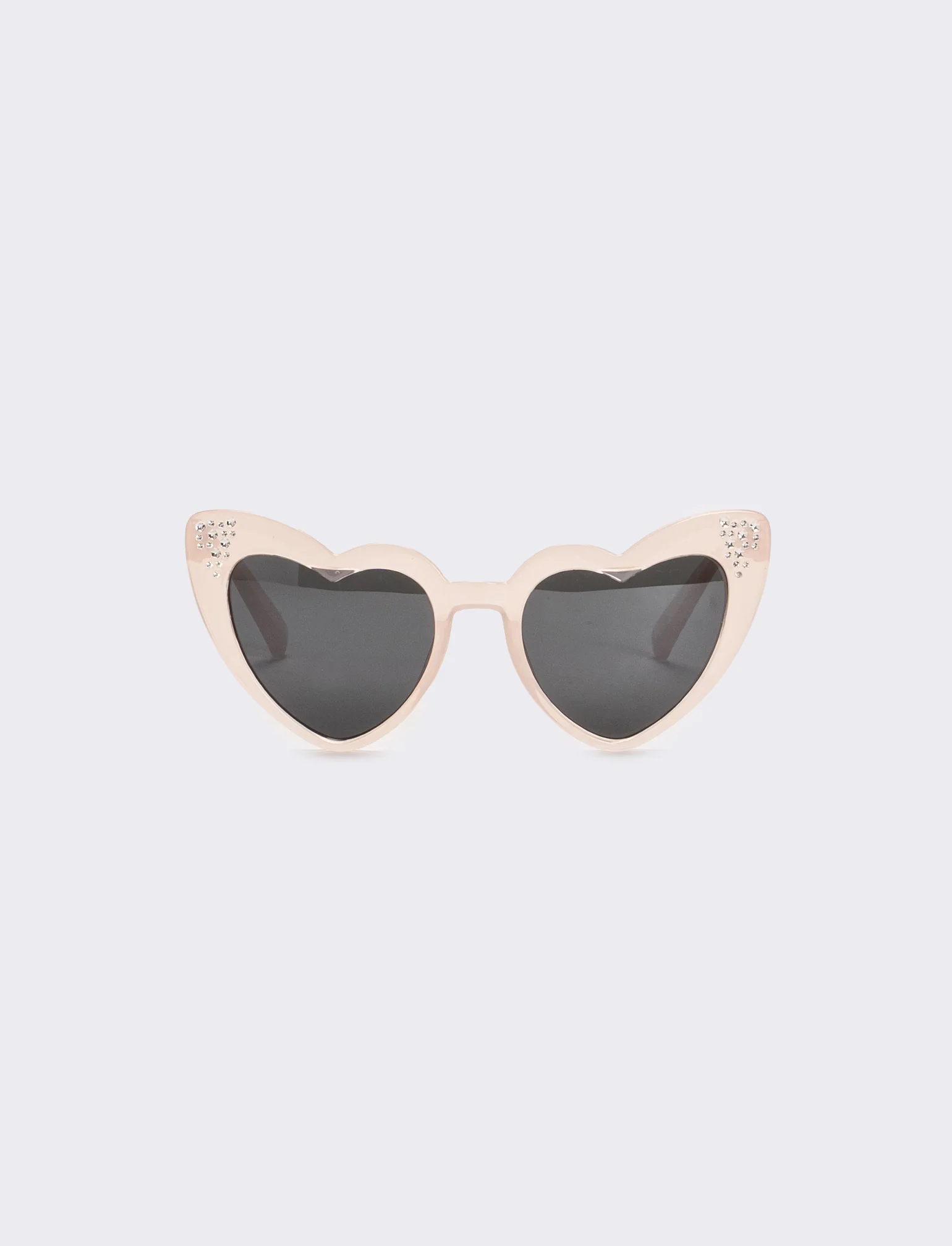 Occhiali da sole a cuore con strass - Rosa