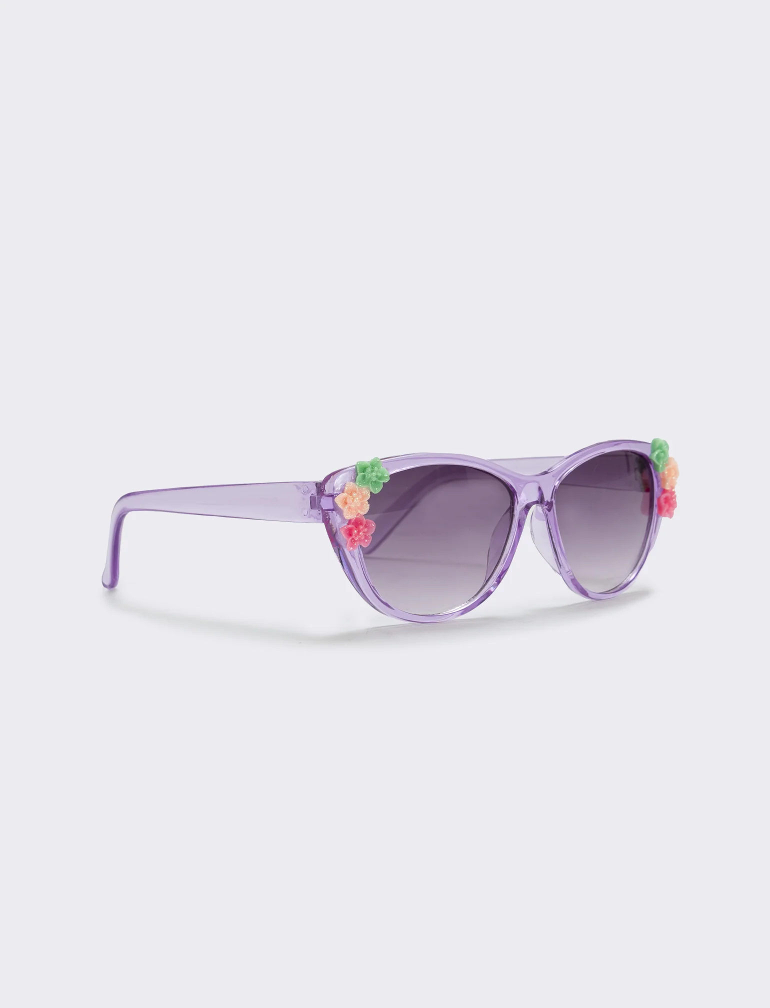 Occhiali da sole trasparenti con fiori - Lilla - Image 2