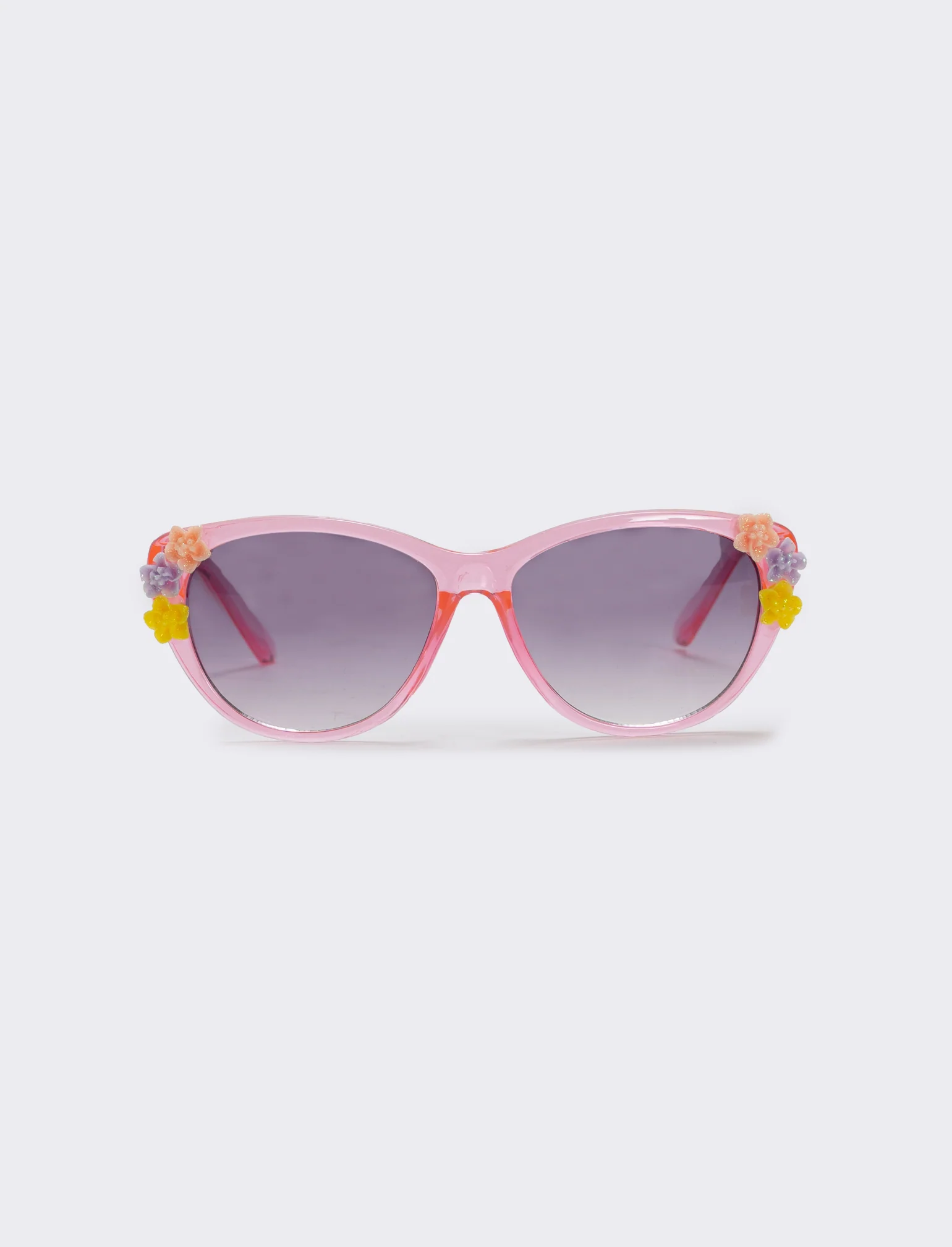 Occhiali da sole trasparenti con fiori - Rosa
