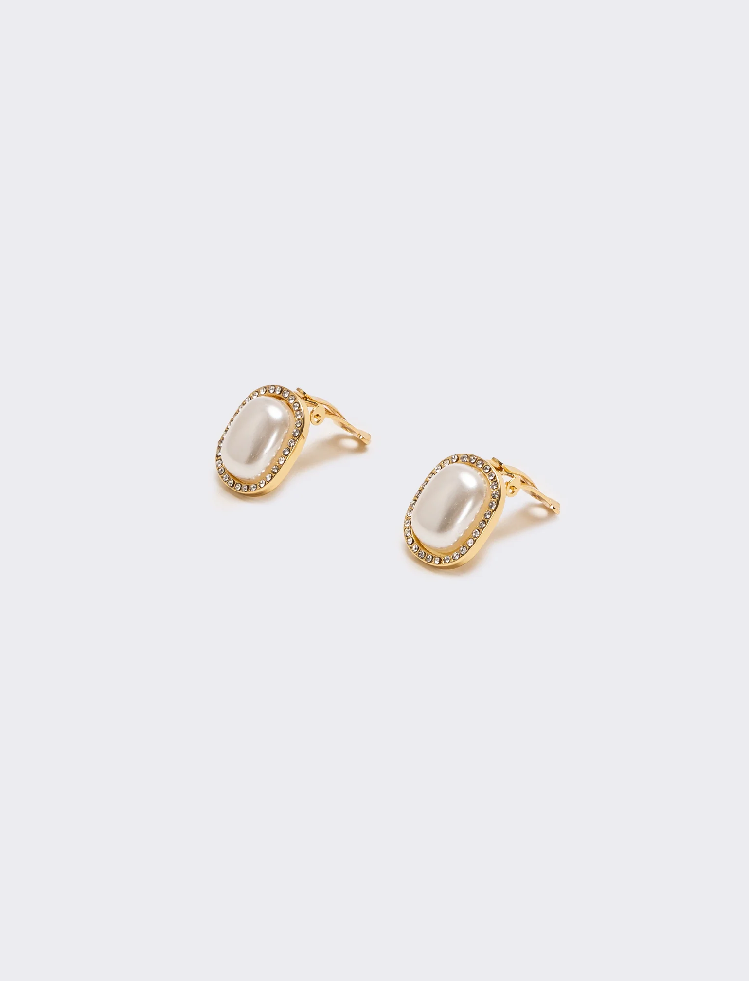 Orecchini a bottone con perla elegante - Oro - Image 2