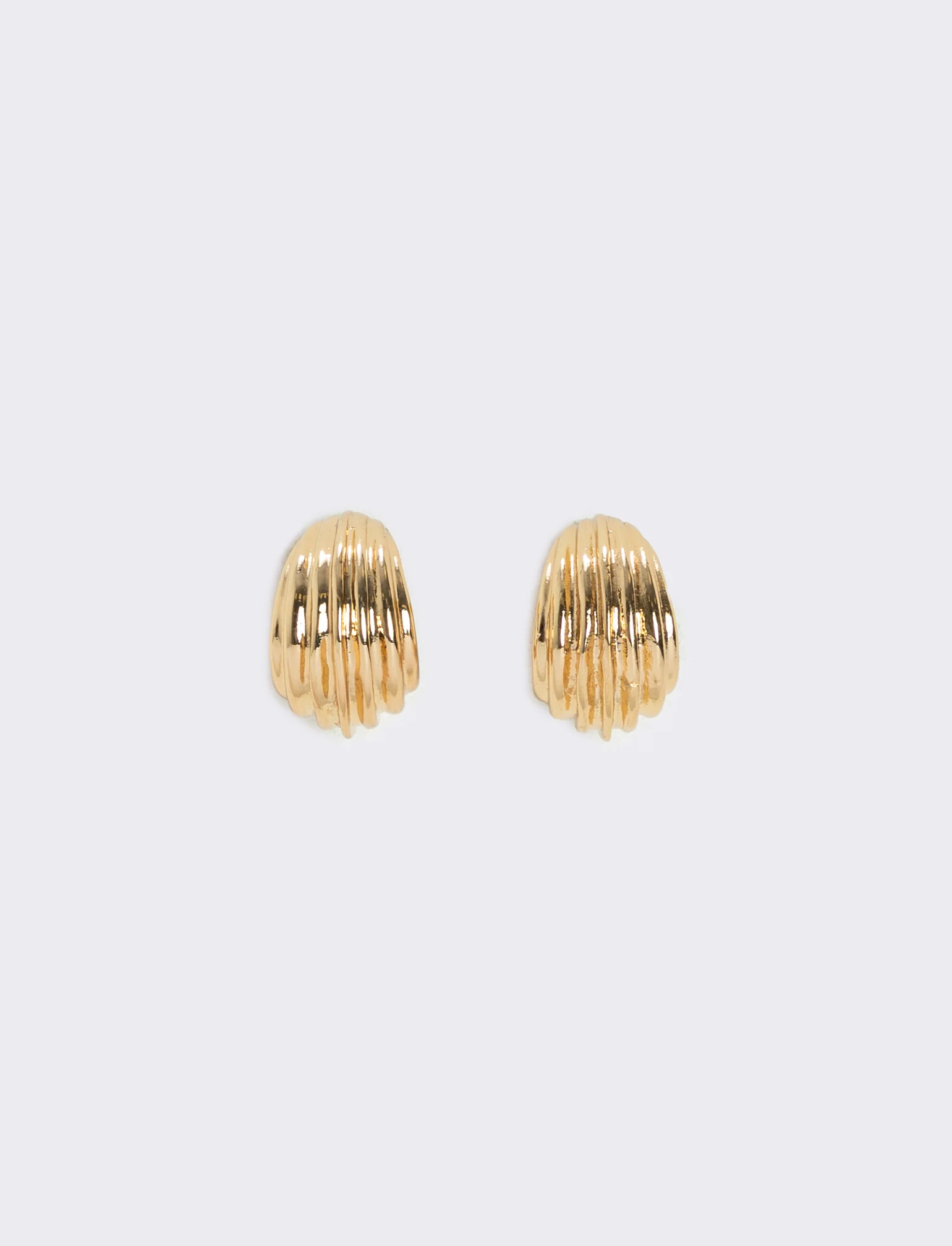 Orecchini cerchi rigati - Oro
