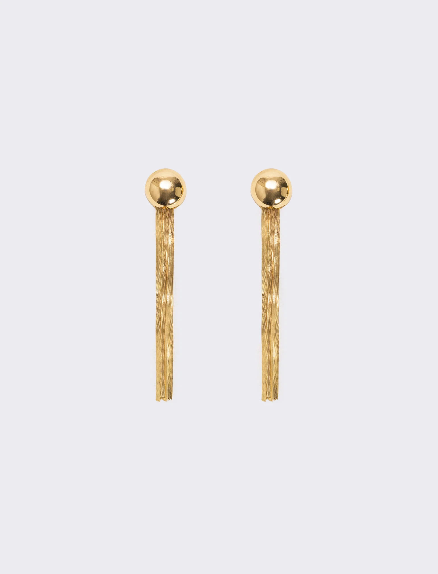 Orecchini con catenine schiacciate - Oro